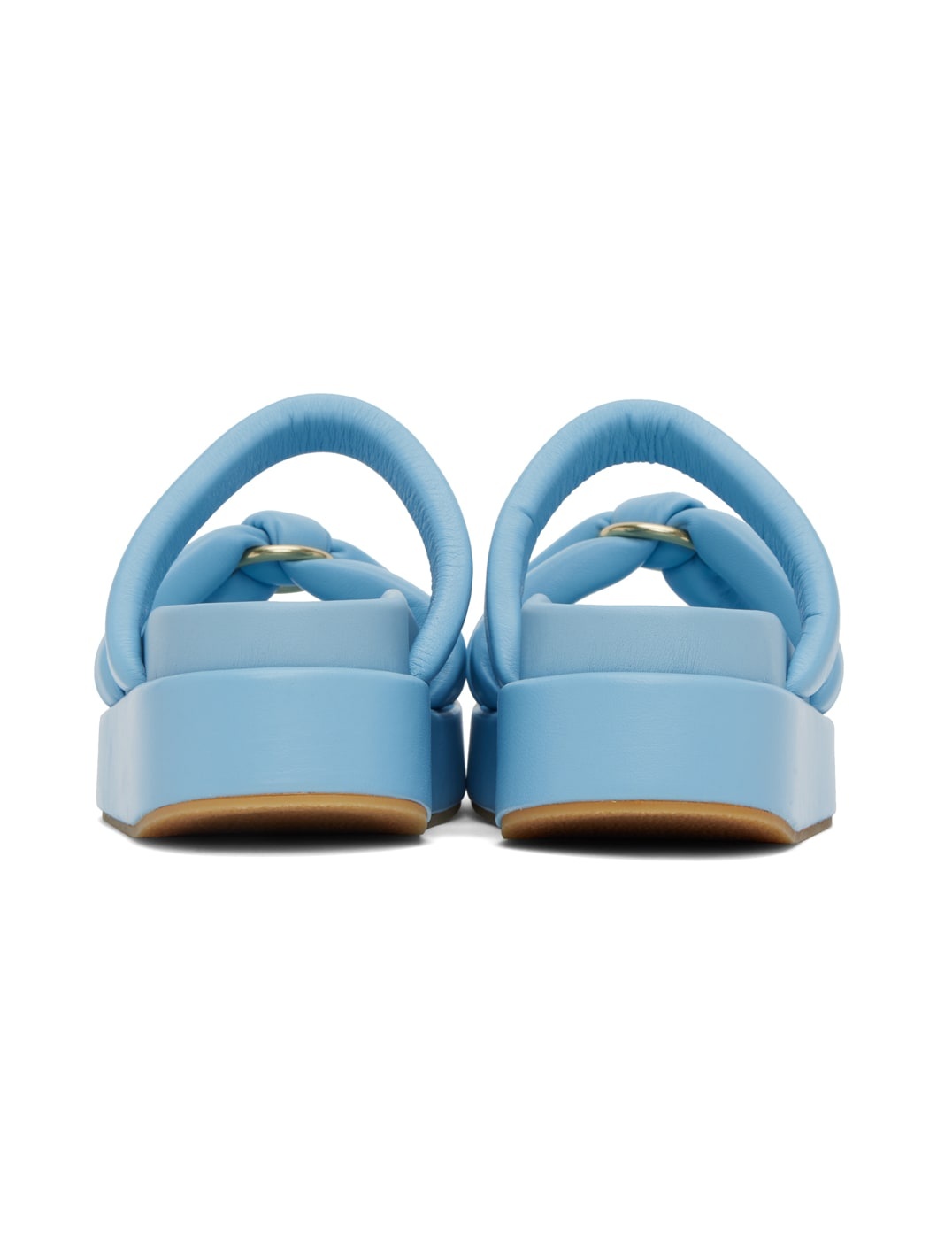 Blue Padded Platform Sandals - 2