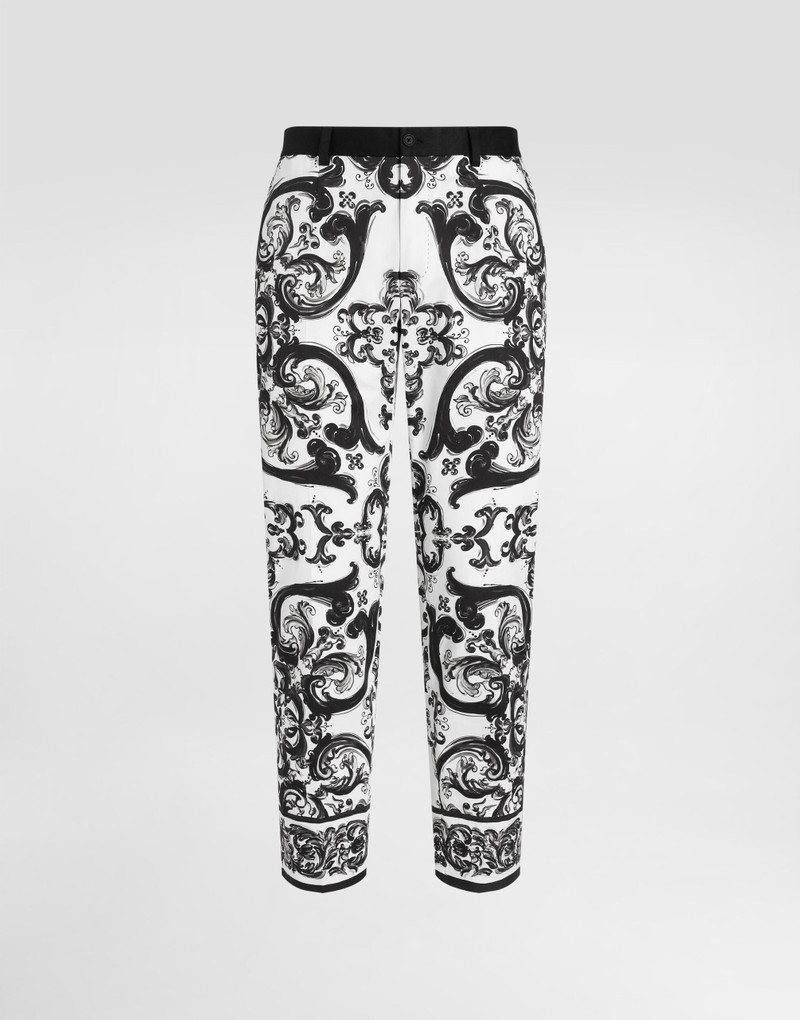 majolica-print trousers 1