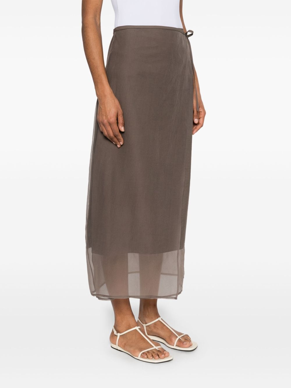 wrap midi skirt - 3