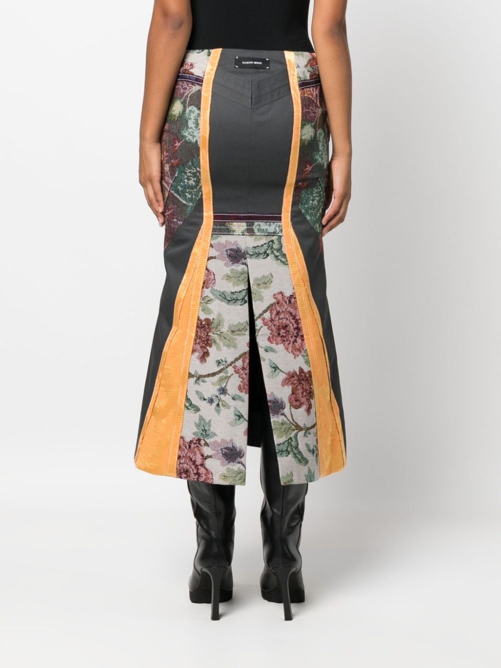 Regenerated Floral Tapestries flared skirt - 4
