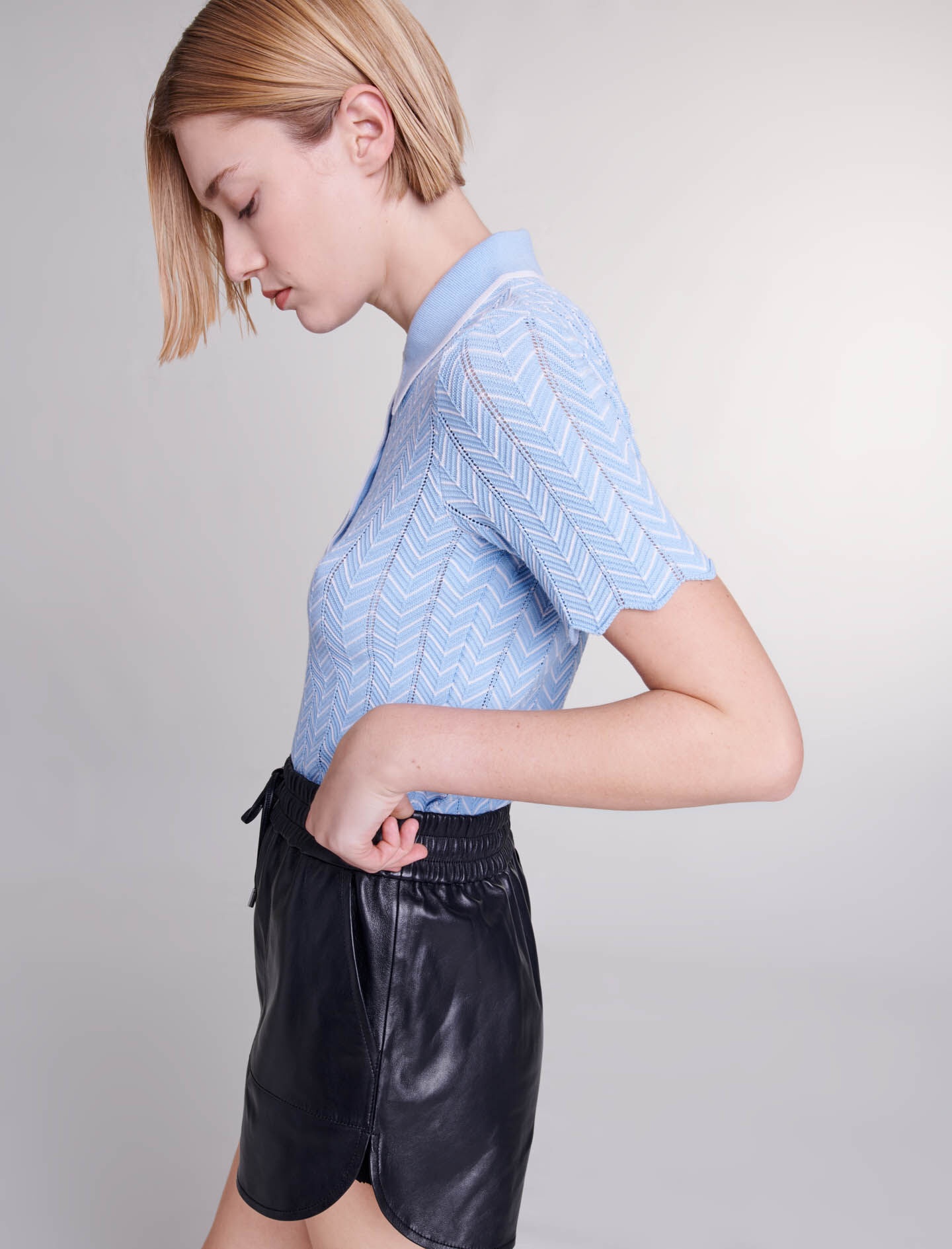 Leather shorts - 7