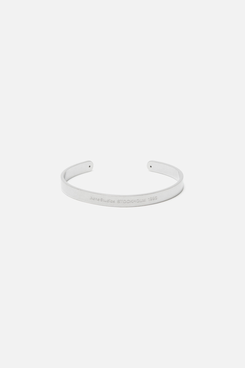 Logo Cuff Bracelet - Semi matt silver 1