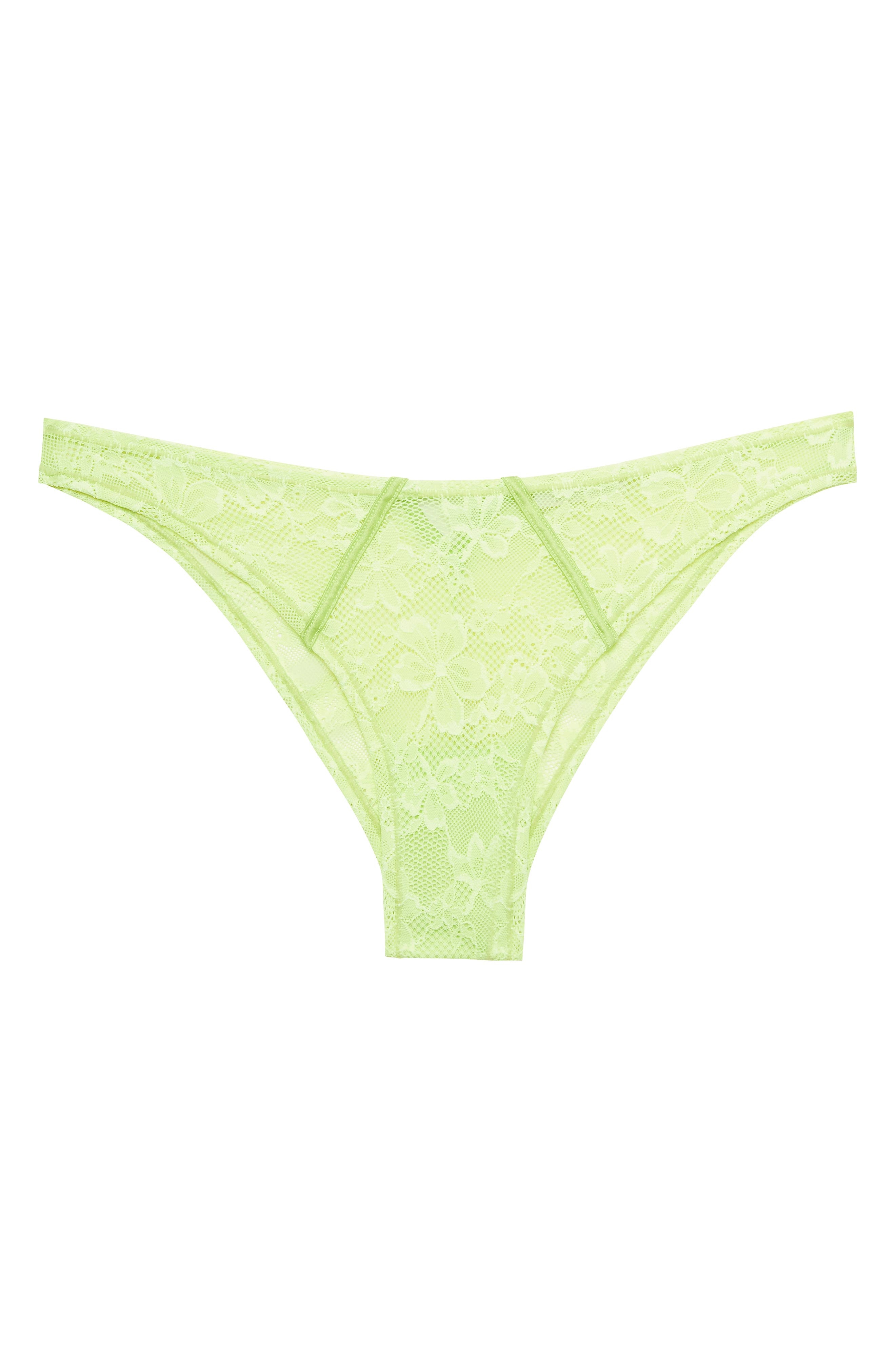 Fleur Du Mal Le Stretch Lace Demi Bra in Neon Yellow at Nordstrom - 4