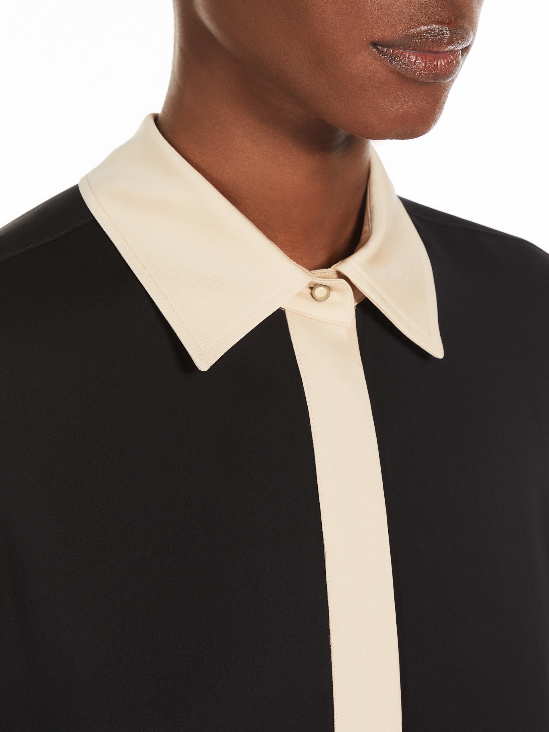PIO Colour block silk shirt - 5