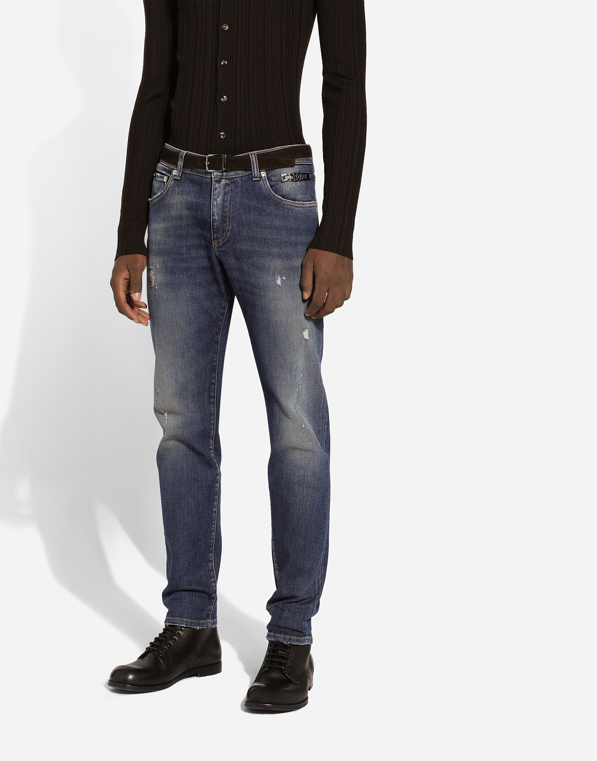 Slim-fit stretch denim jeans - 4