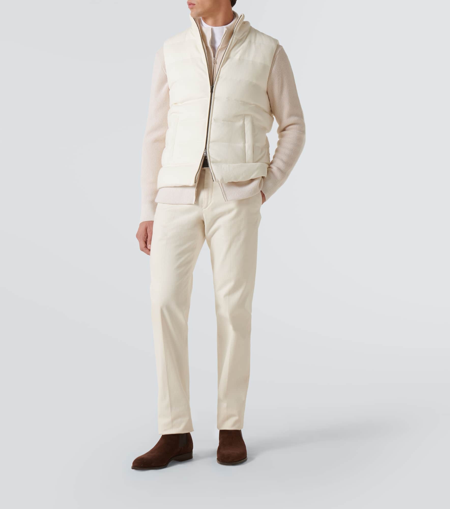 Silk and cashmere down vest - 2