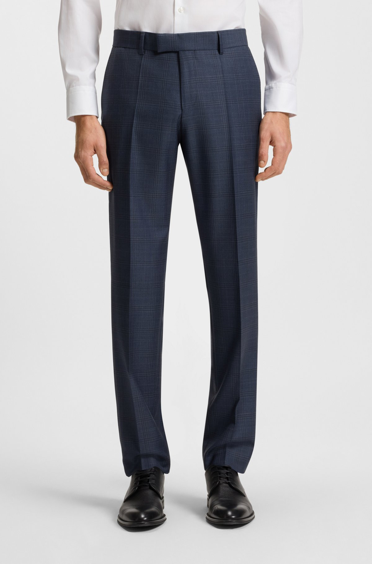SLIM-FIT THREE-PIECE SUIT IN CHECKED WOOL - 6