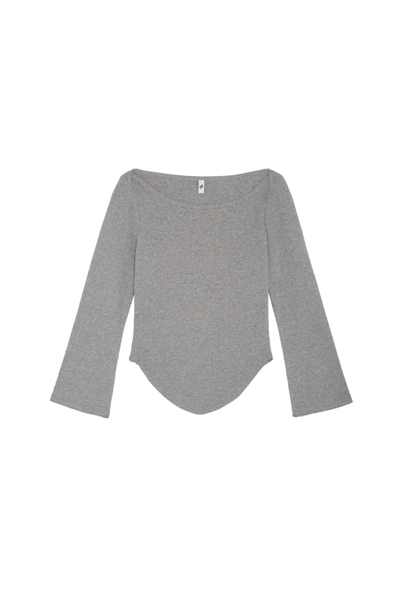 The Rina Long Sleeve: Cotton Jersey Grey 1