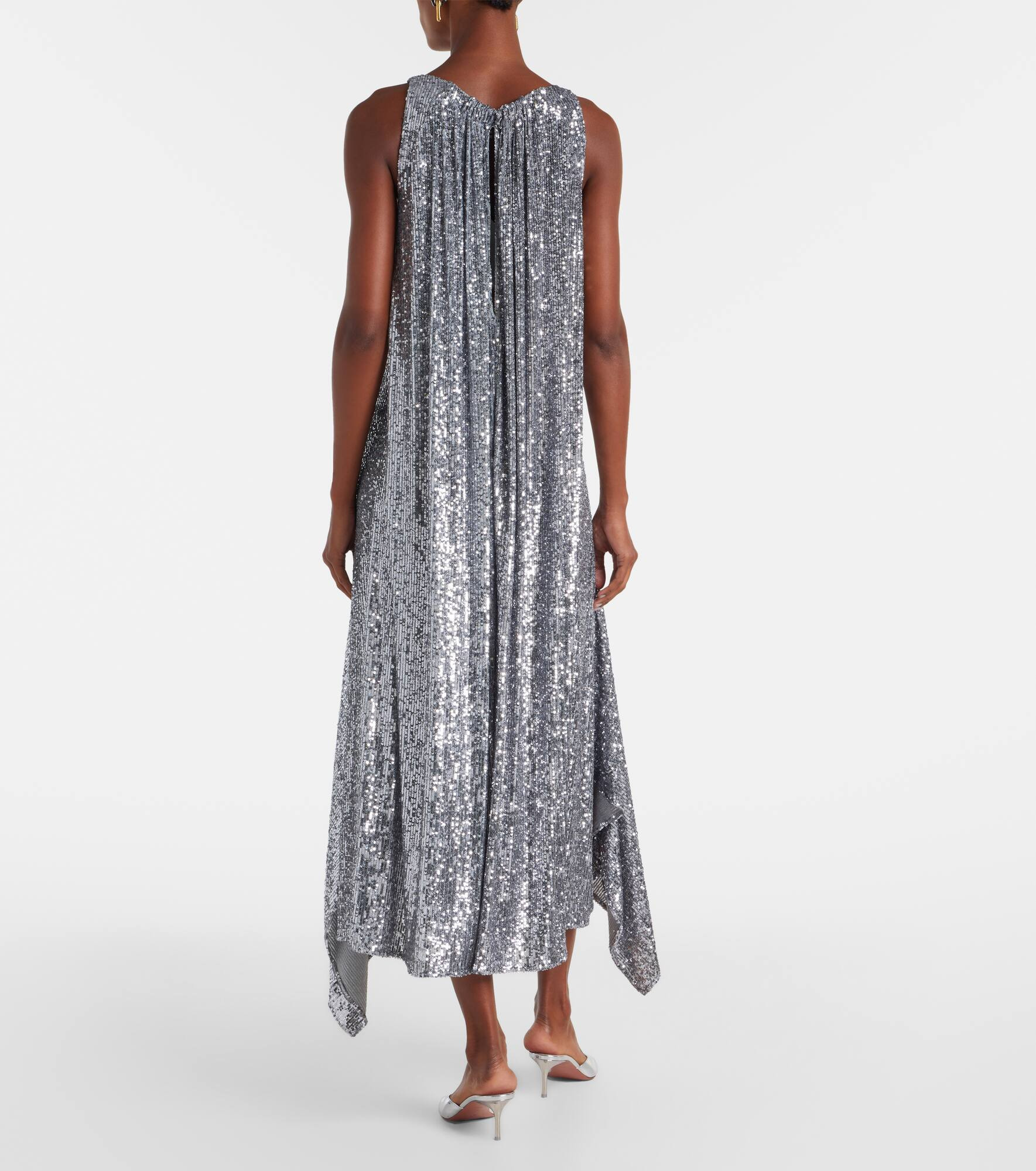 Sequined gathered cocktail dress - 3