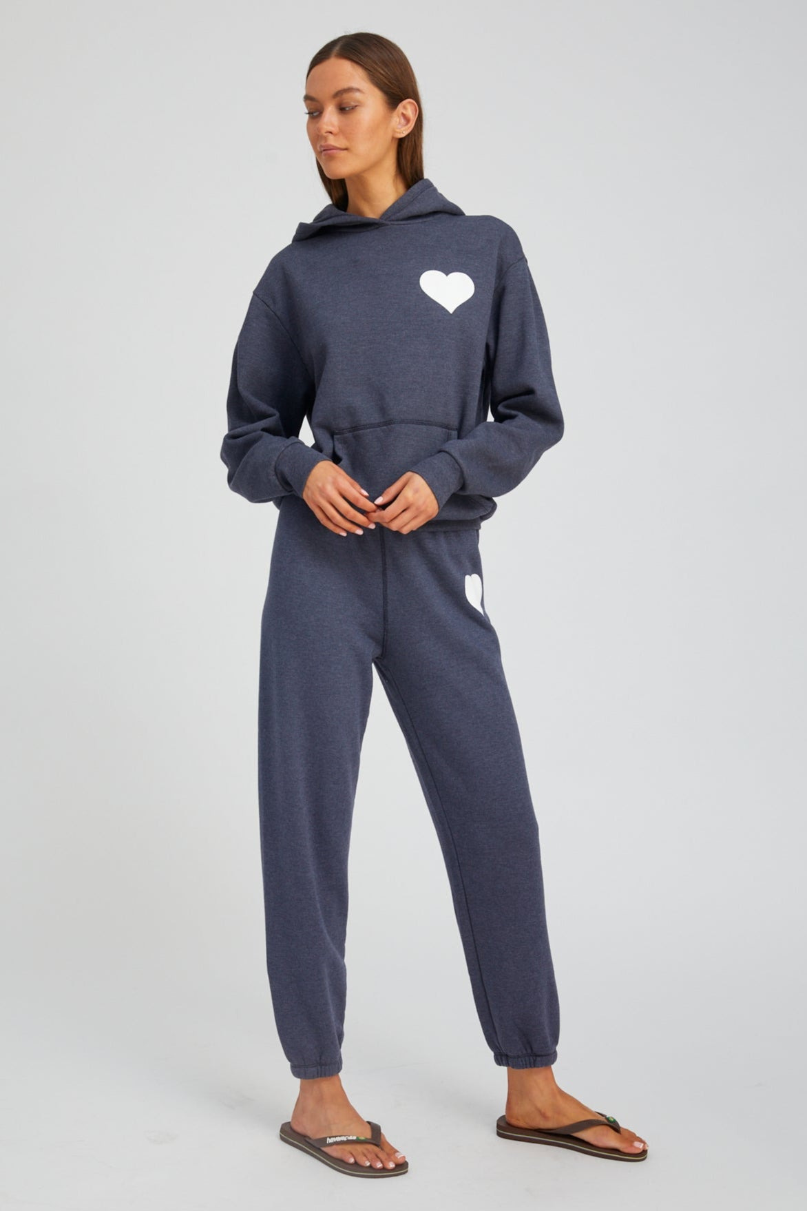 NAVY HEART HOODIE - 4