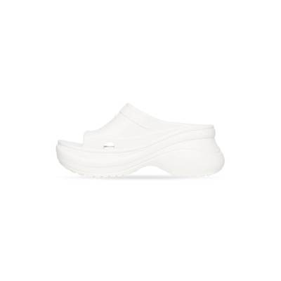 BALENCIAGA Women's Pool Crocs™ Slide Sandal in White outlook