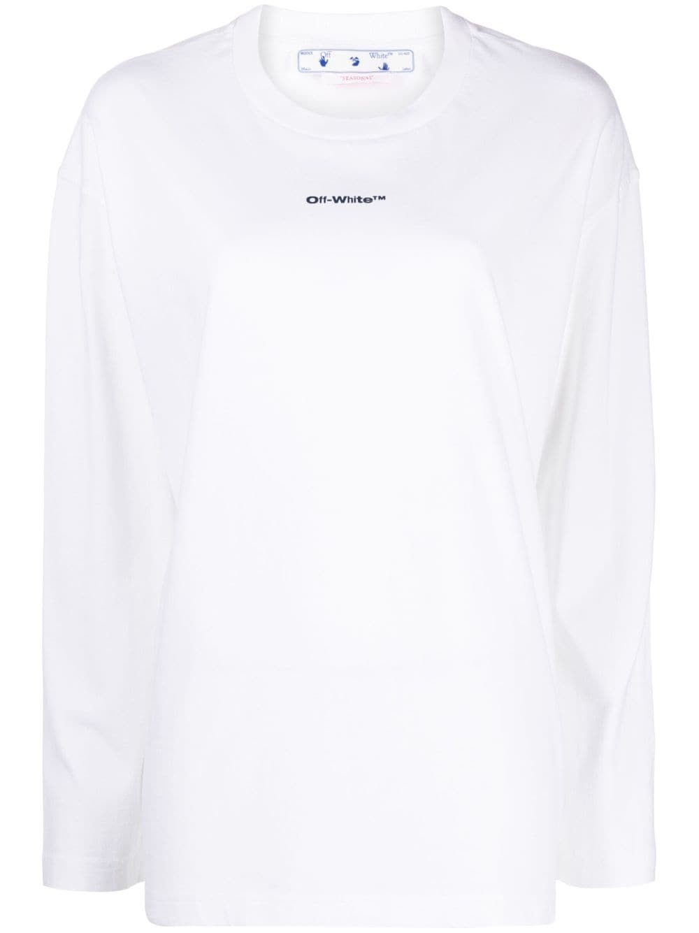 logo-print long-sleeve T-shirt - 1