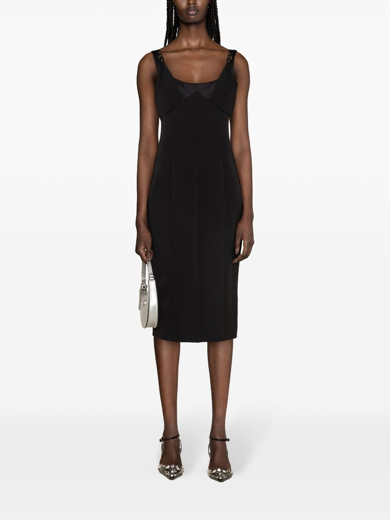 VERSACE JEANS COUTURE square-neck cady midi dress outlook