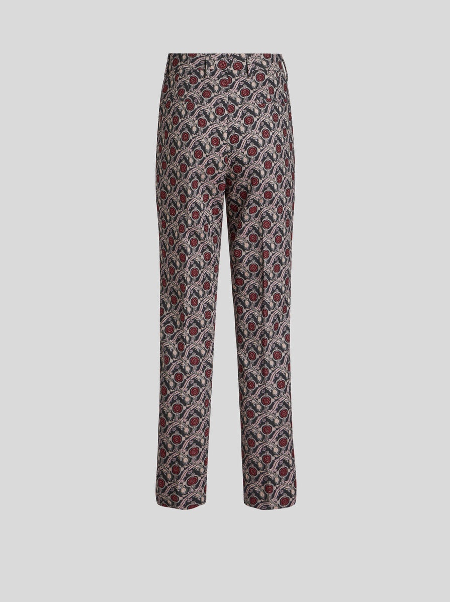 【送料&関税込】Etro Jacquard Palazzo Trousers Etro JACQUARD CIGARETTE TROUSERS | REVERSIBLE