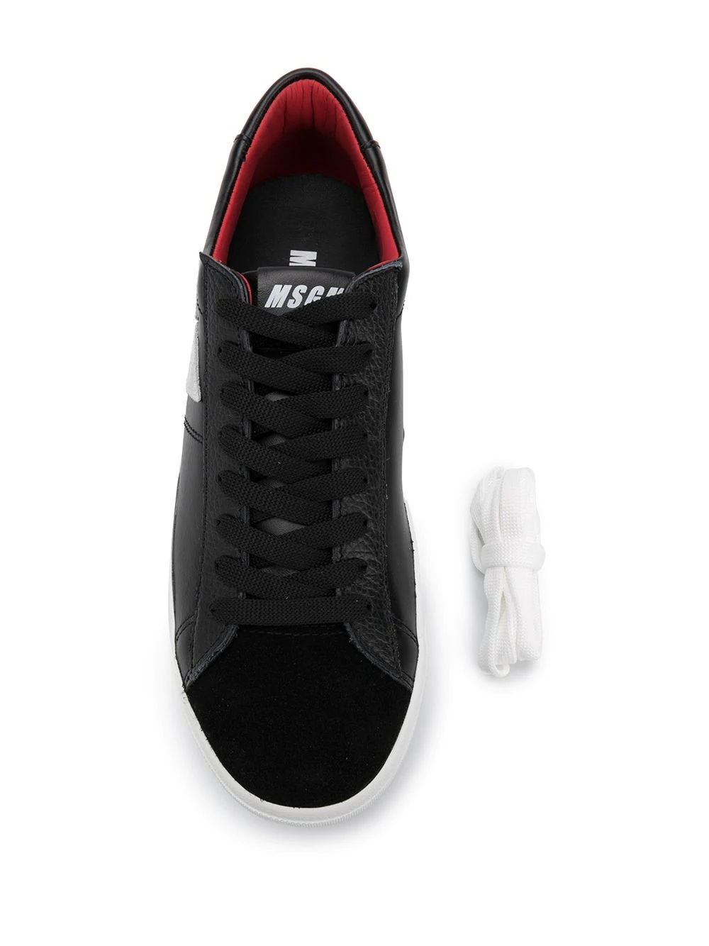 M appliqué low-top sneakers - 4