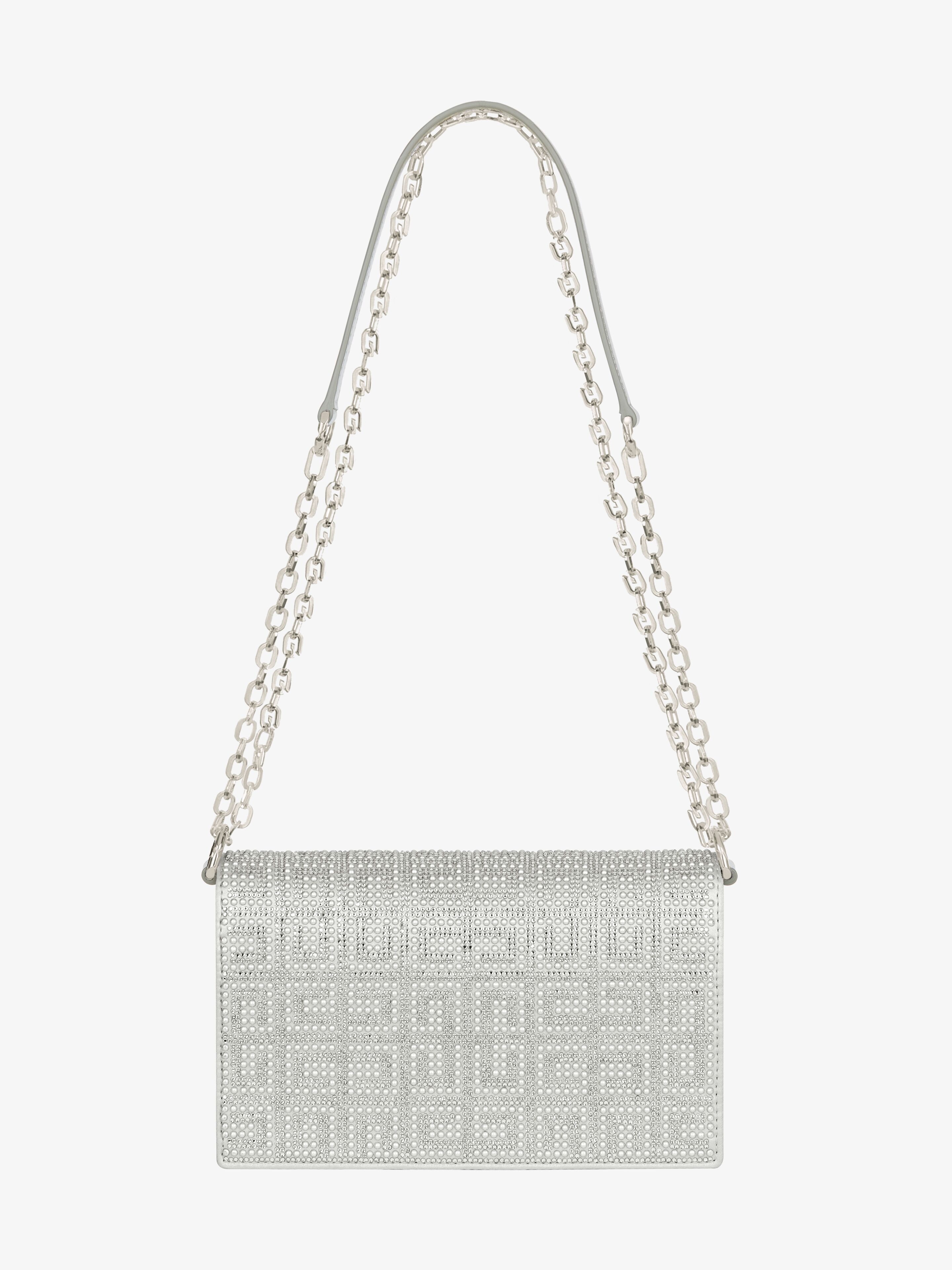 SMALL 4G BAG IN SATIN WITH 4G STUDS AND STRASS - 5