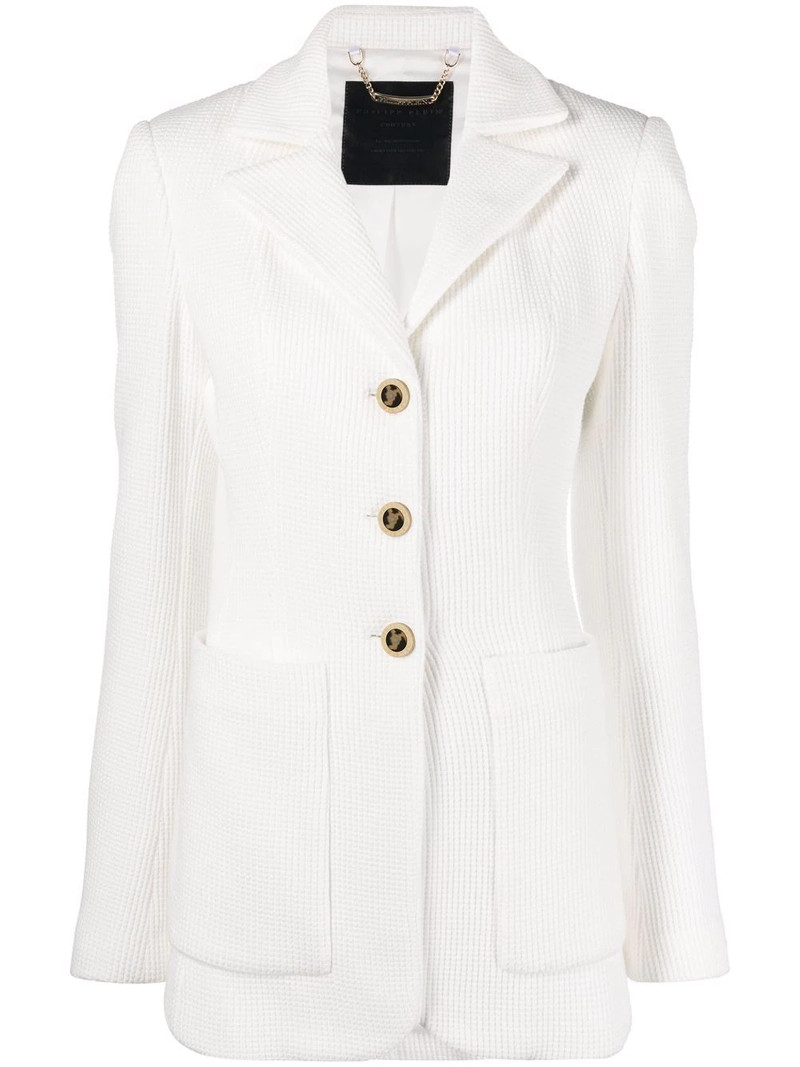 single-breasted cotton blazer 1