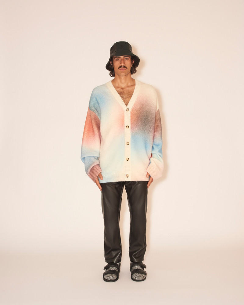 PRIM - Brushed cardigan - Multi watercolour 3