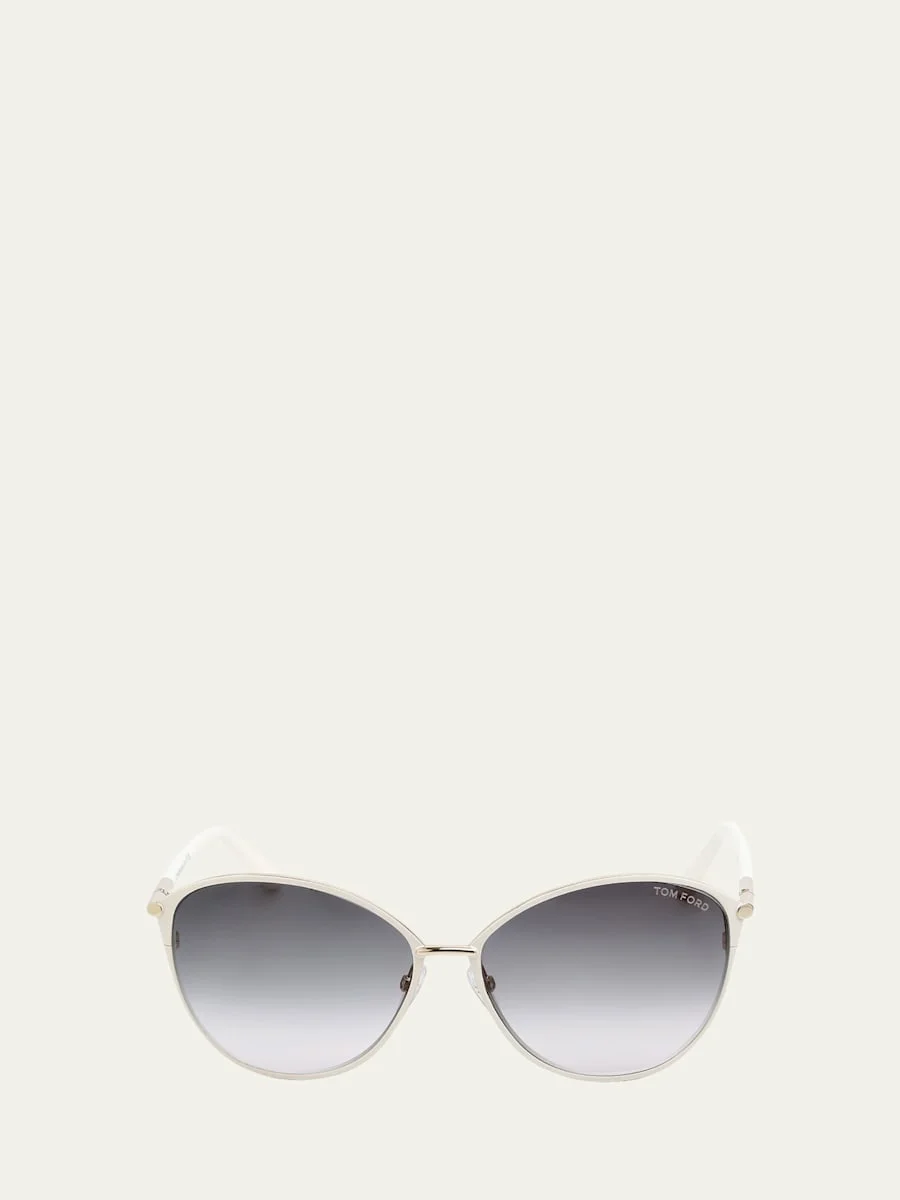 Penelope Gradient Acetate & Metal Round Sunglasses - 1
