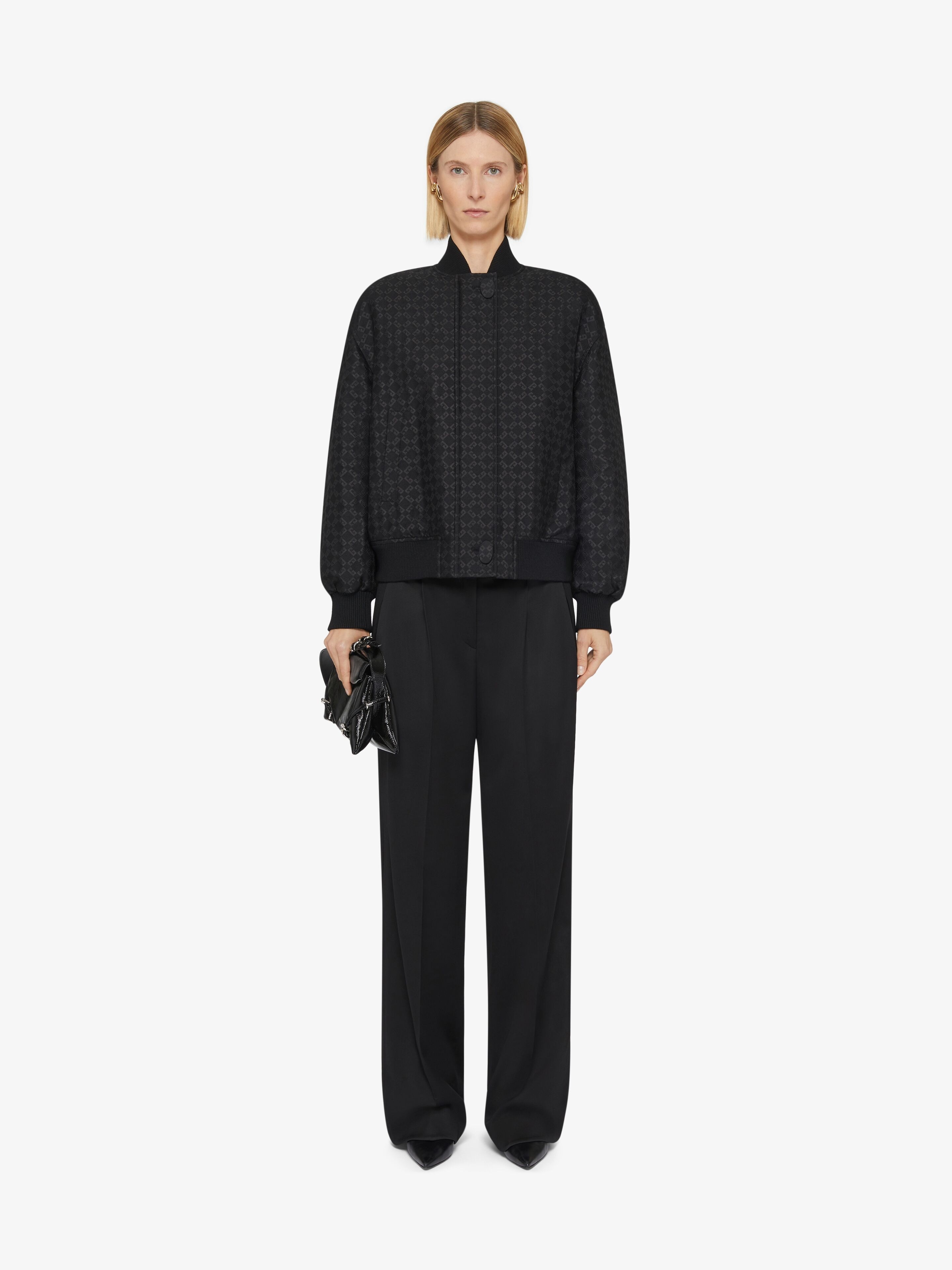 OVERSIZED 2-IN-1 BOMBER IN MONOGRAM 72 JACQUARD - 2