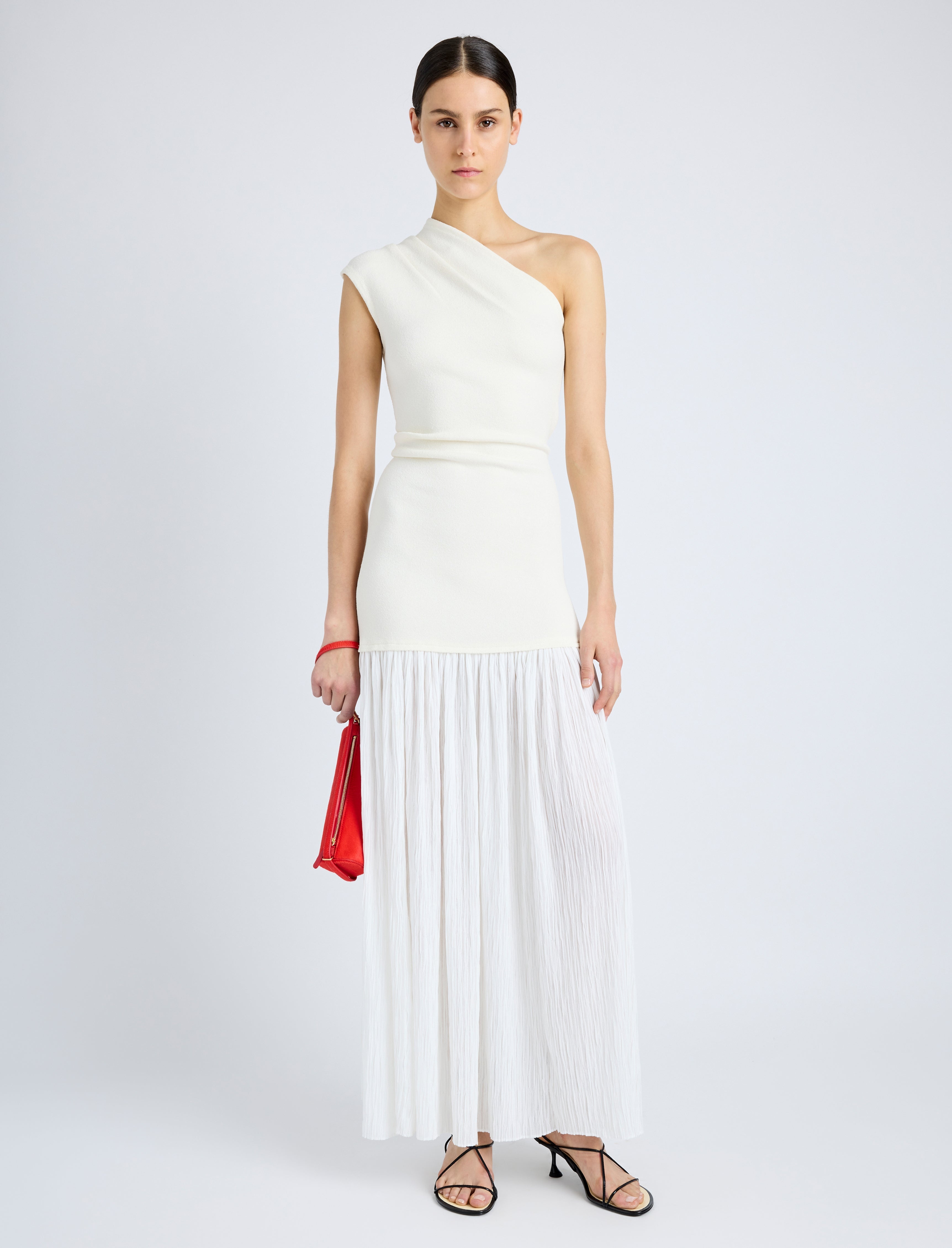 Cora Dress in Pleated Crepe Chiffon - 2