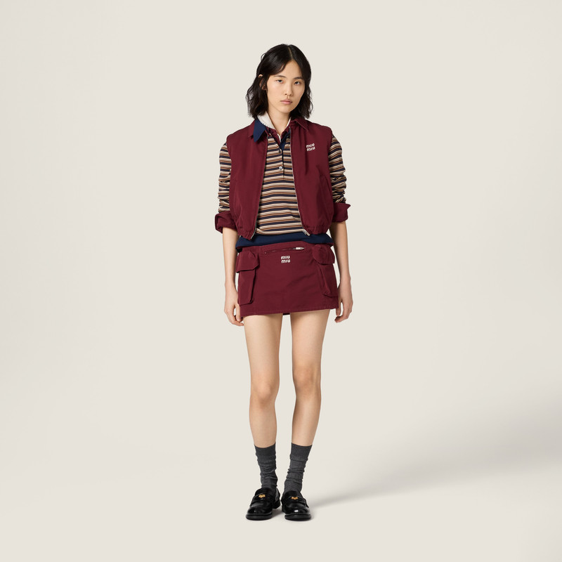 Miu Miu Washed poplin vest outlook