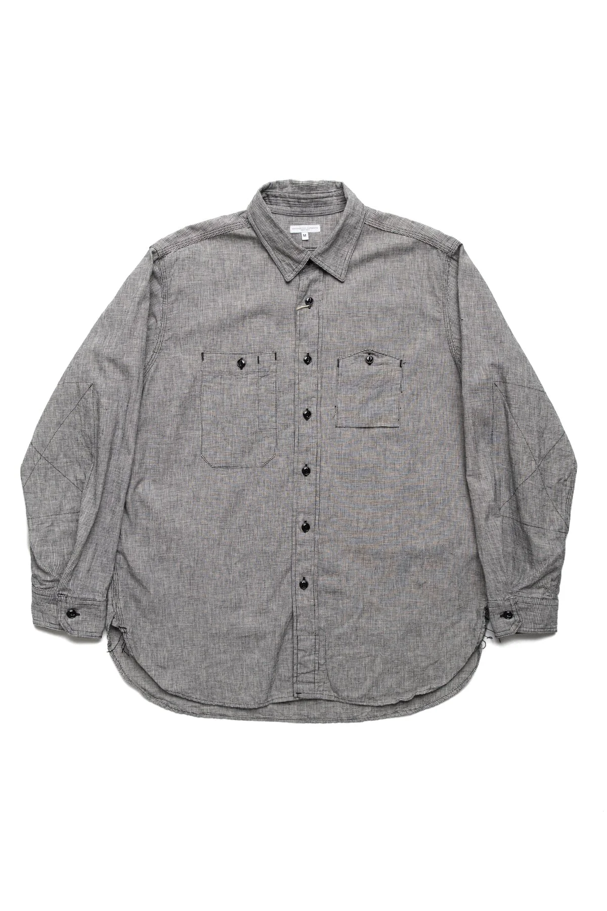 Work Shirt Cotton Linen Houndstooth - Black/Grey - 1