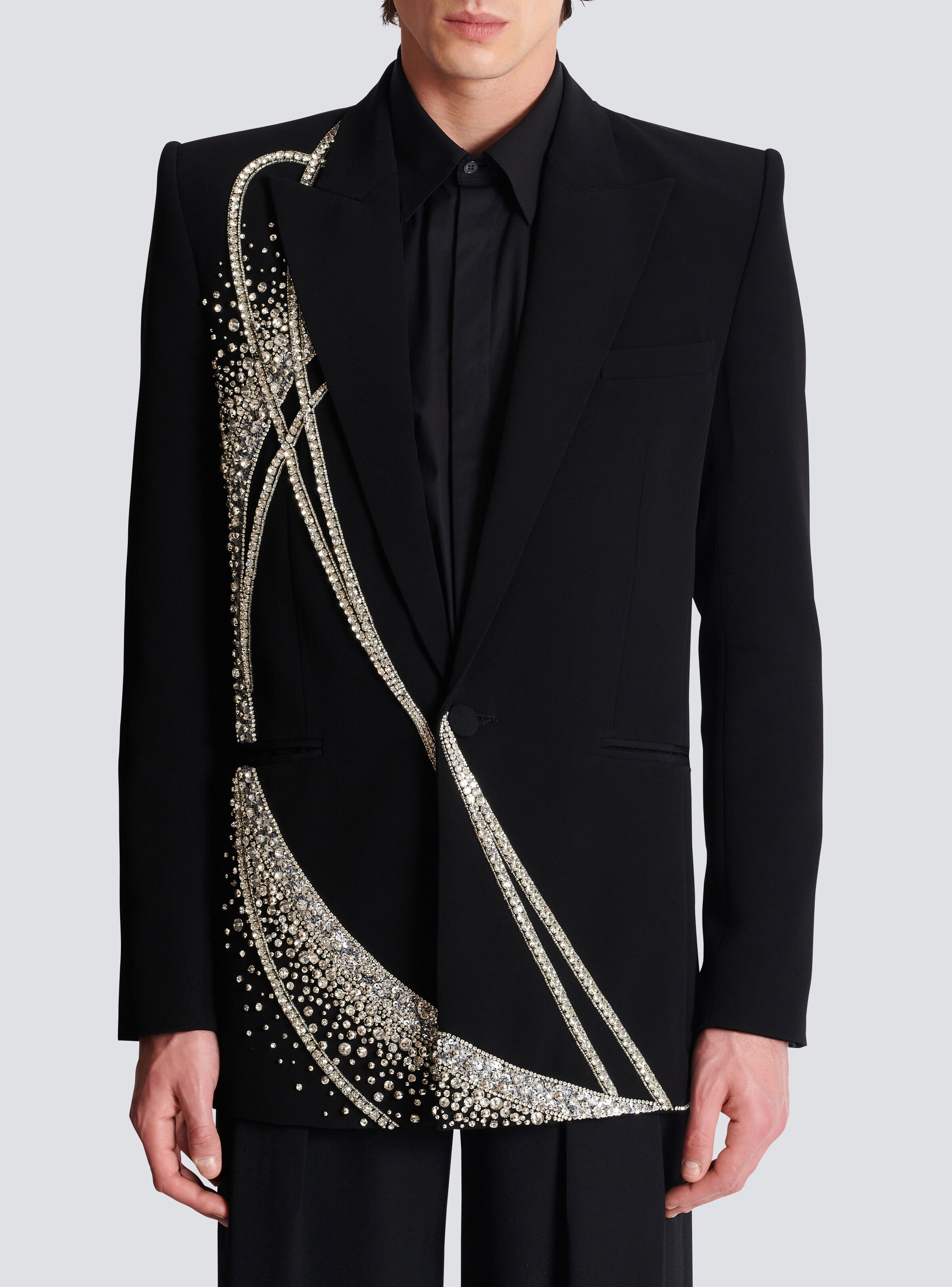 1-button jacket with Galaxy embroidery - 5