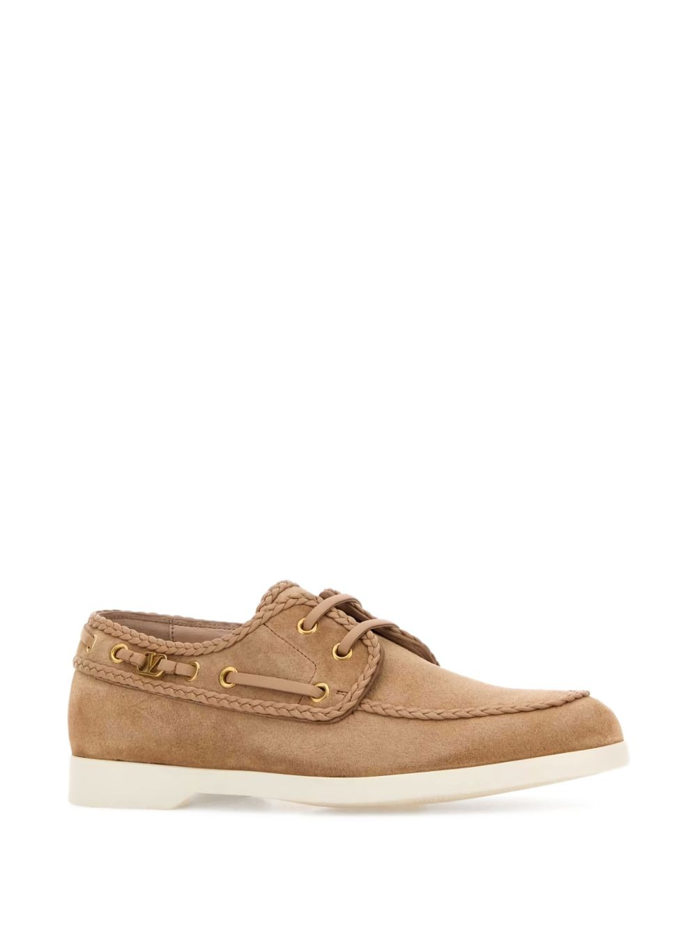 braided-edge boat shoes - 2
