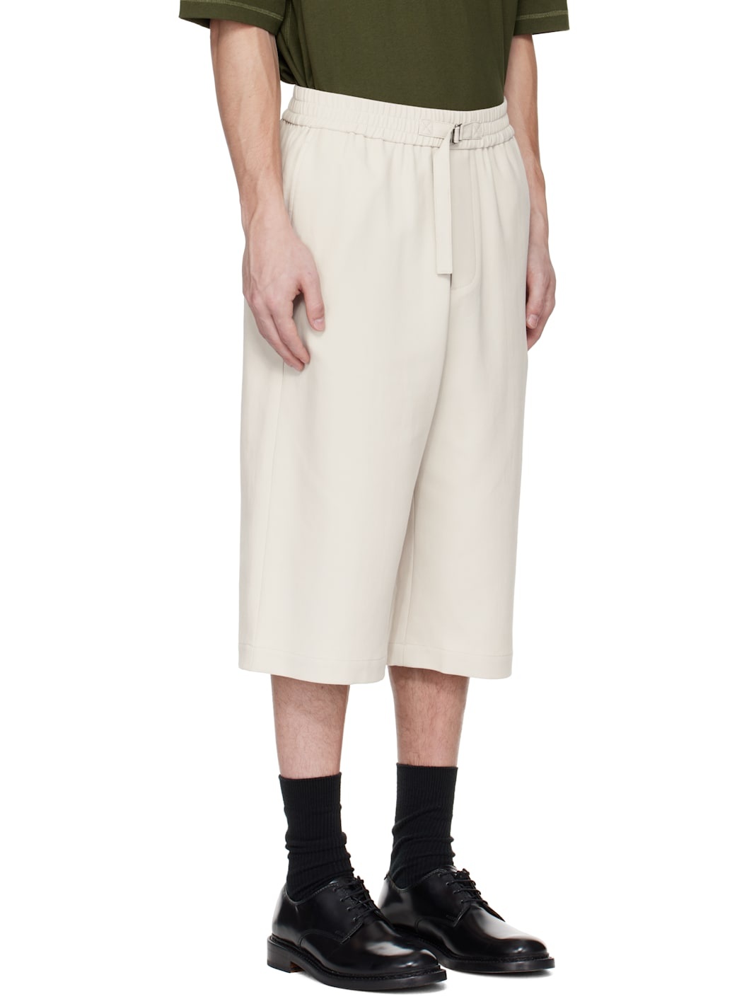 Gray Elasticated Large Shorts - 2