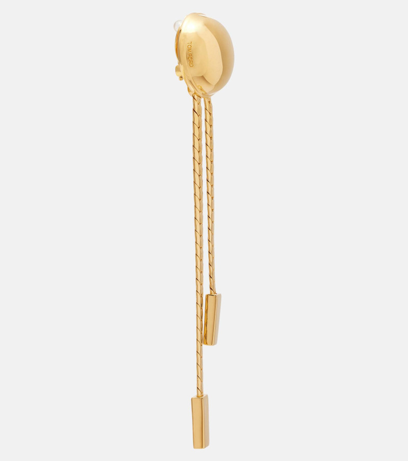 TOM FORD Embellished clip-on earrings outlook
