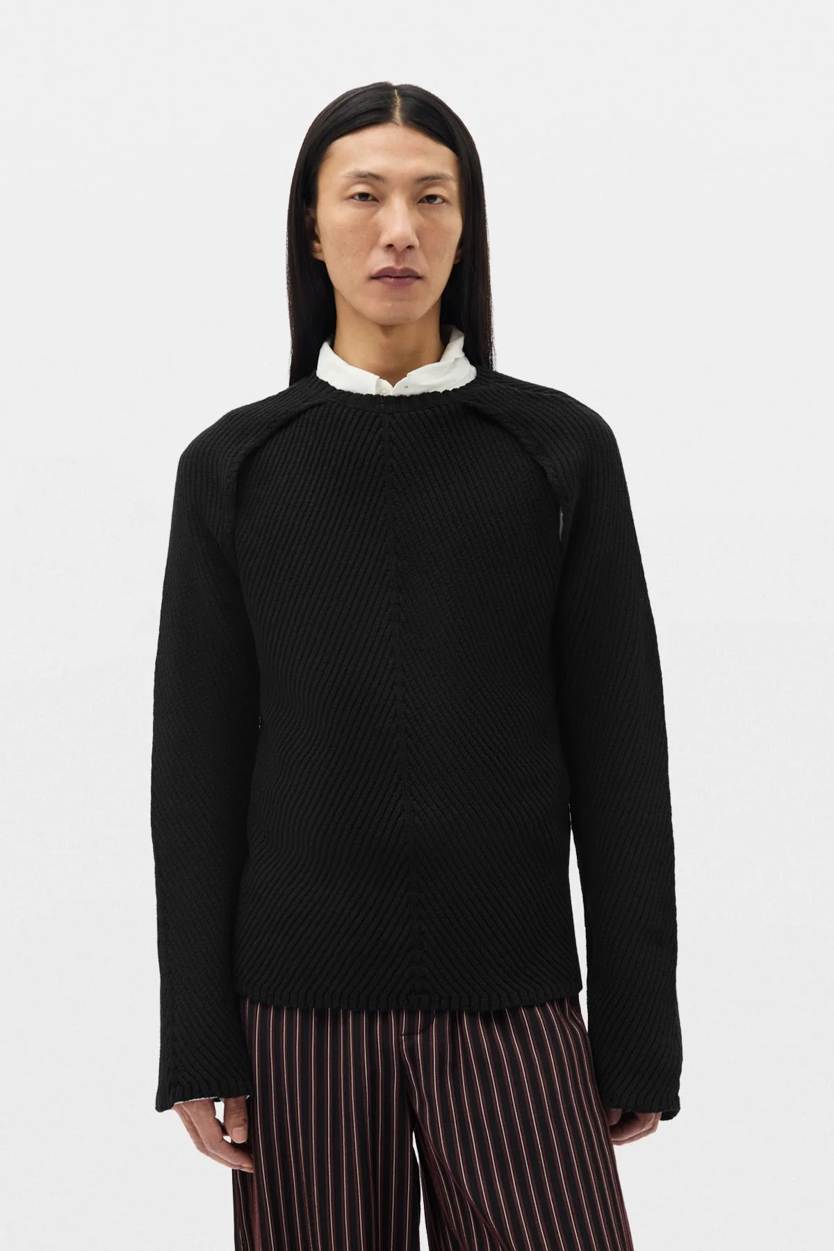 Ferdin Diagonal Rib Comfort Sweater - 1