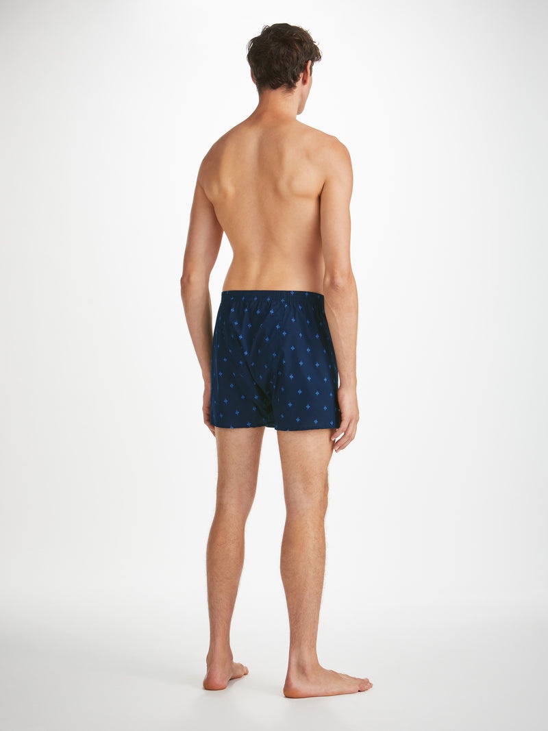 Men's Classic Fit Boxers Nelson 98 Cotton Batiste Navy - 4