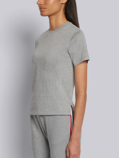 Thom Browne Light Grey Lightweight Jersey Side Slit Relaxed Fit Short Sleeve Tee outlook