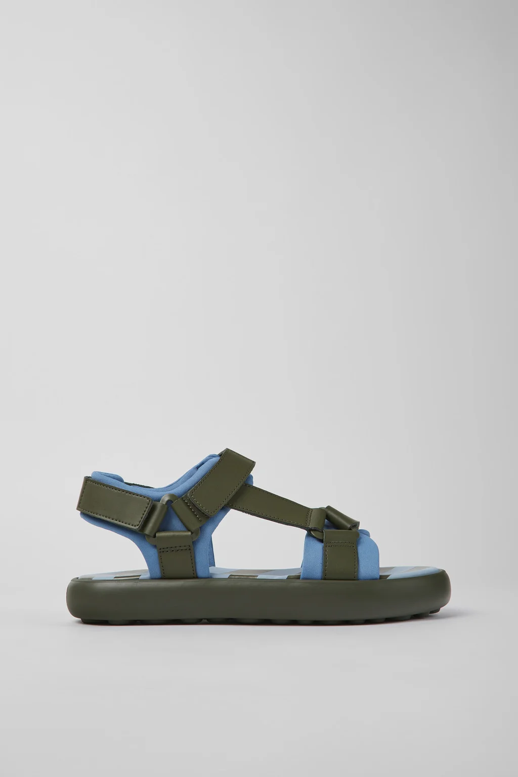 Pelotas Flota Green and blue leather and textile sandals for men - 1