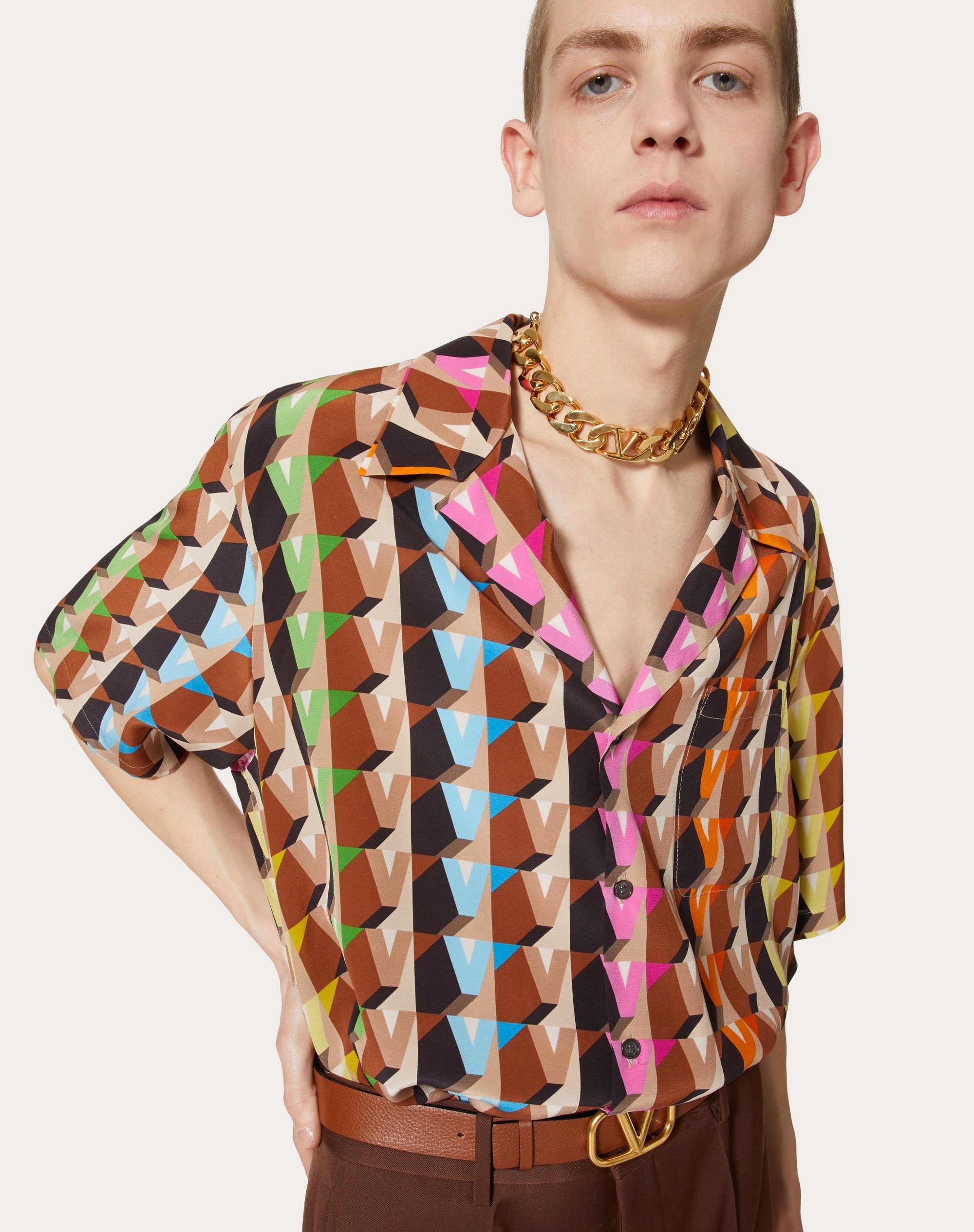 3DREAM VALENTINO PRINTED SILK SHIRT - 5