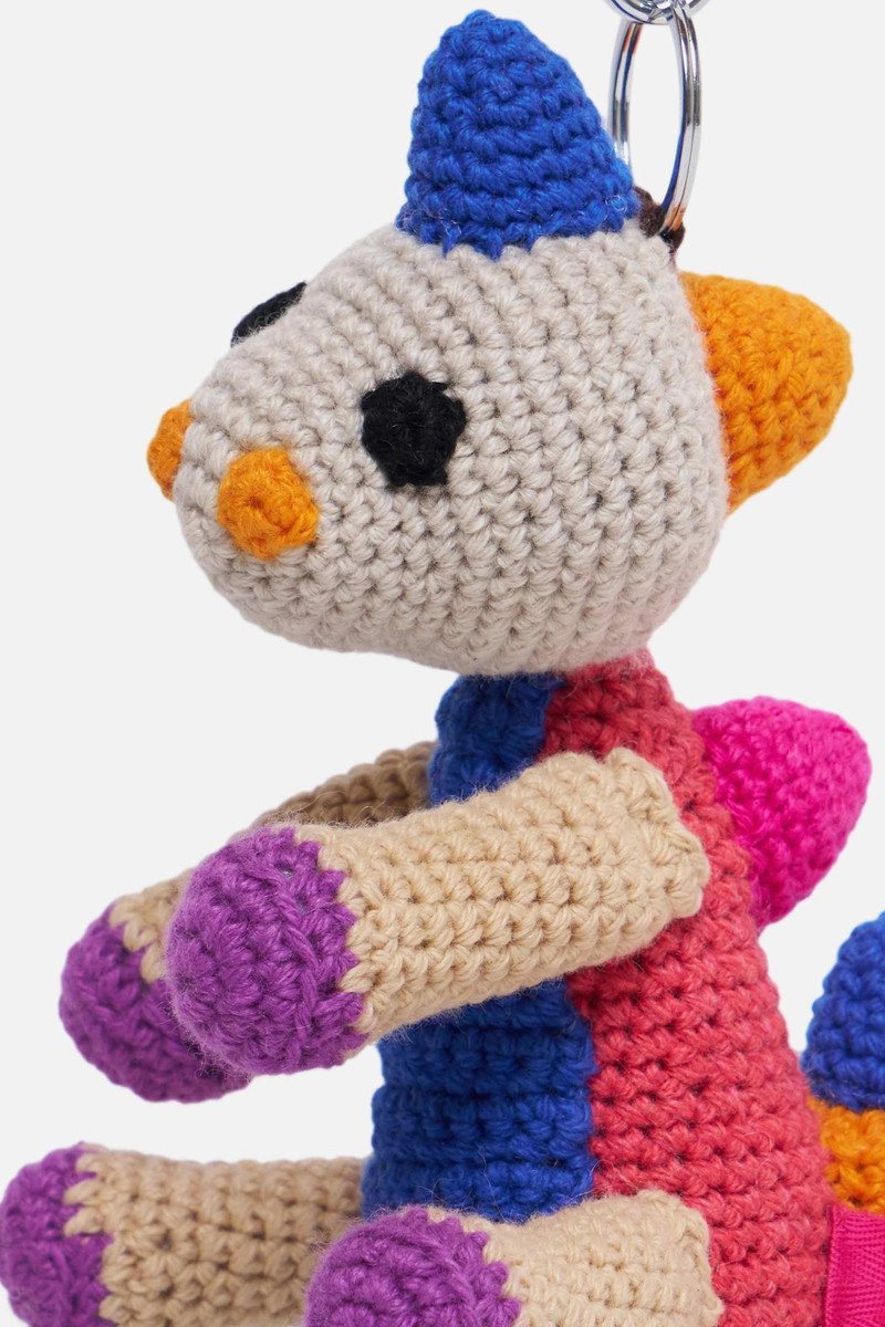 The Elder Statesman CROCHET DINOSAUR KEYCHAIN CHARM outlook