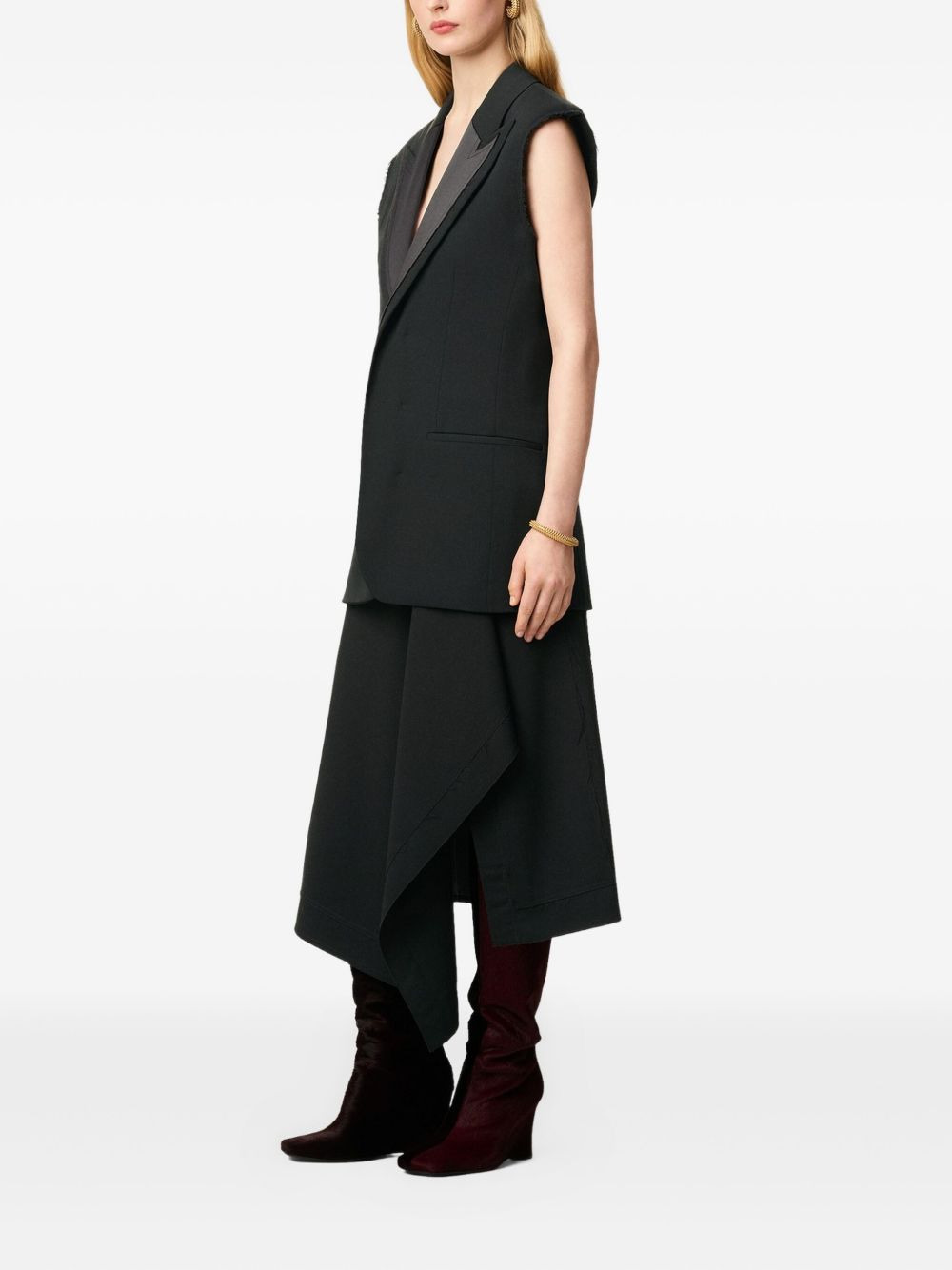 wool sleeveless gilet - 3