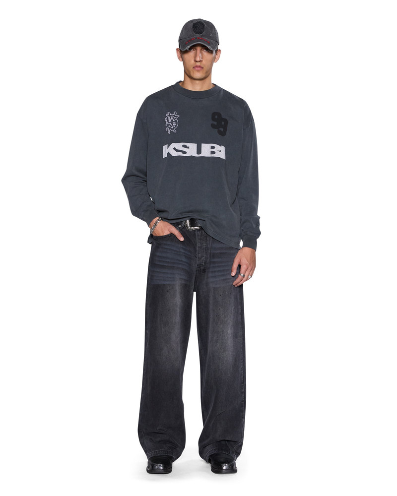 Ksubi RUGGED EKCESS LS TEE BLASTED BLACK outlook