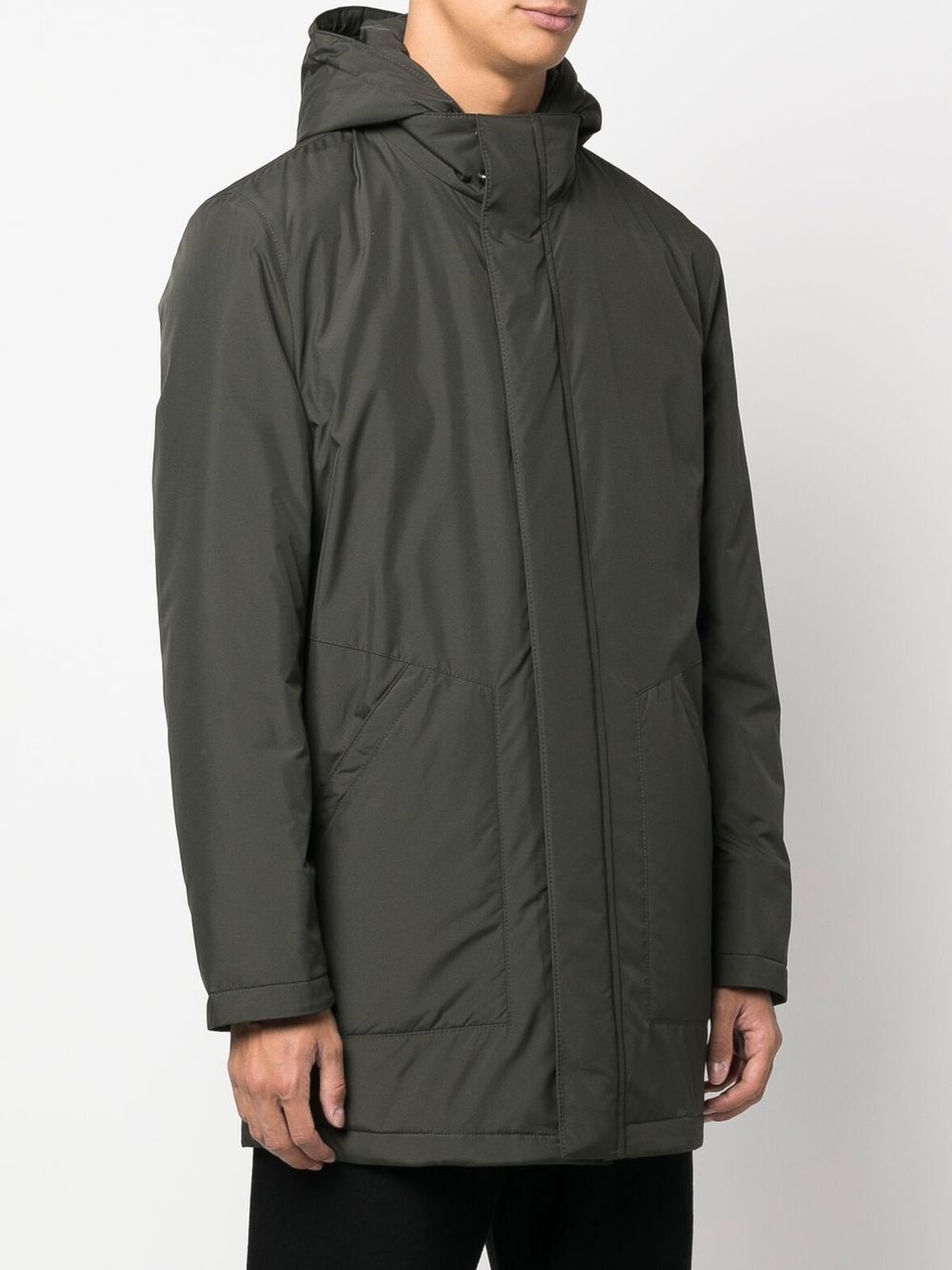 zip-fasten hooded coat - 3