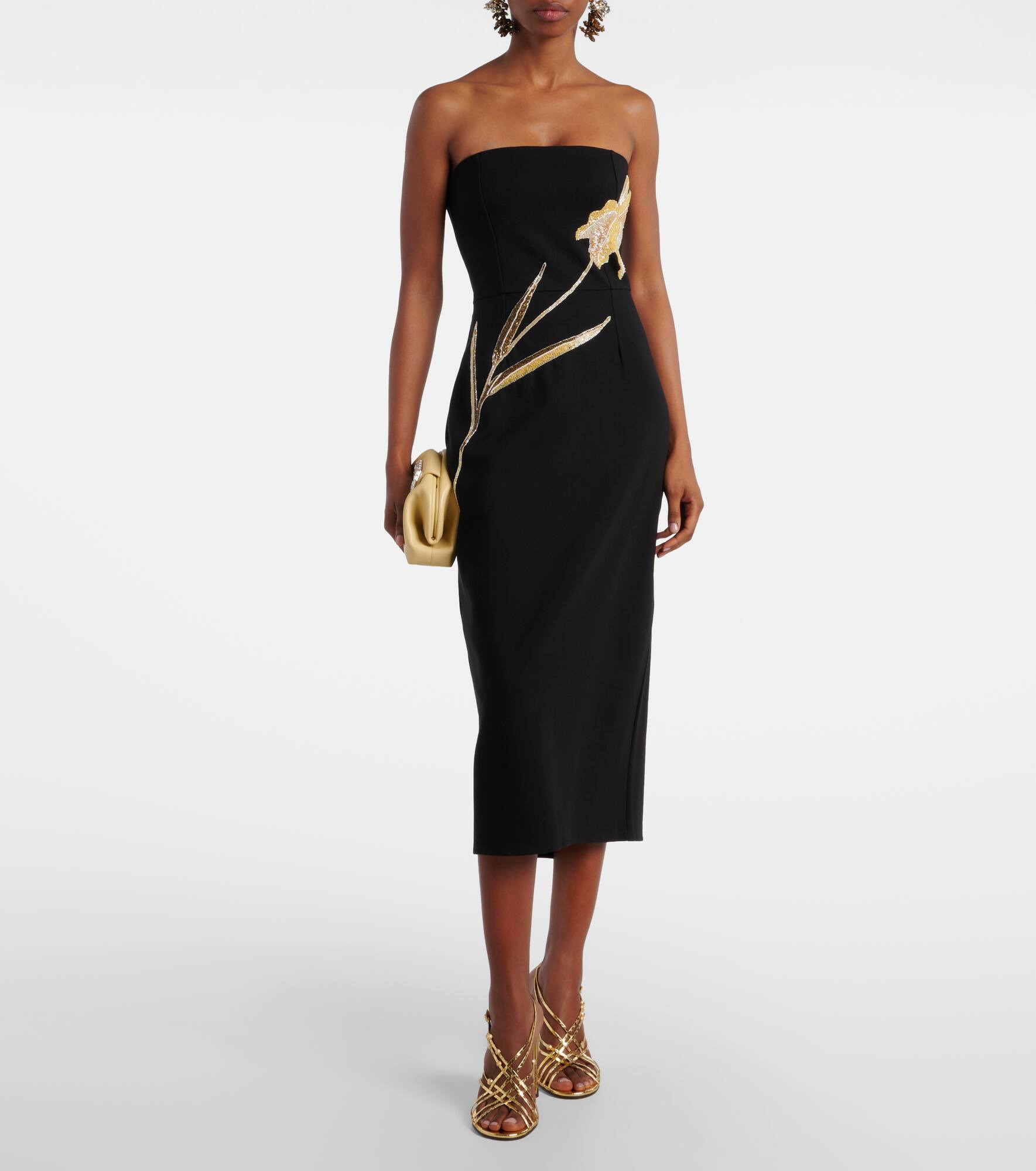 Brooke embellished strapless midi dress - 2
