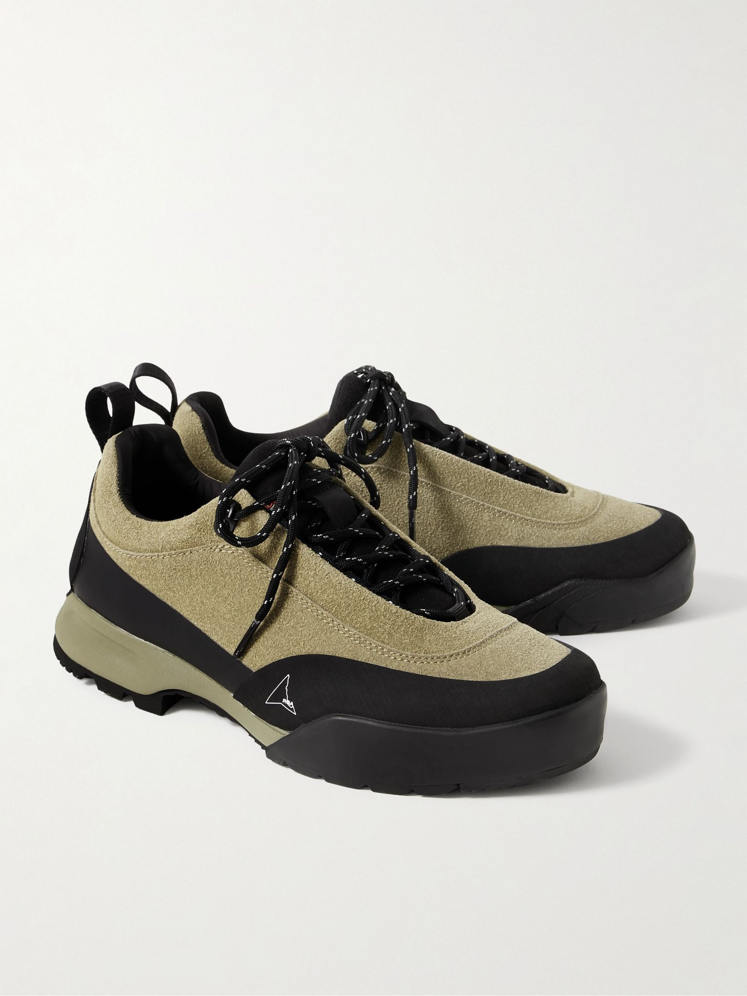 Cingino Rubber-Trimmed Microfibre Hiking Sneakers Taupe - 4