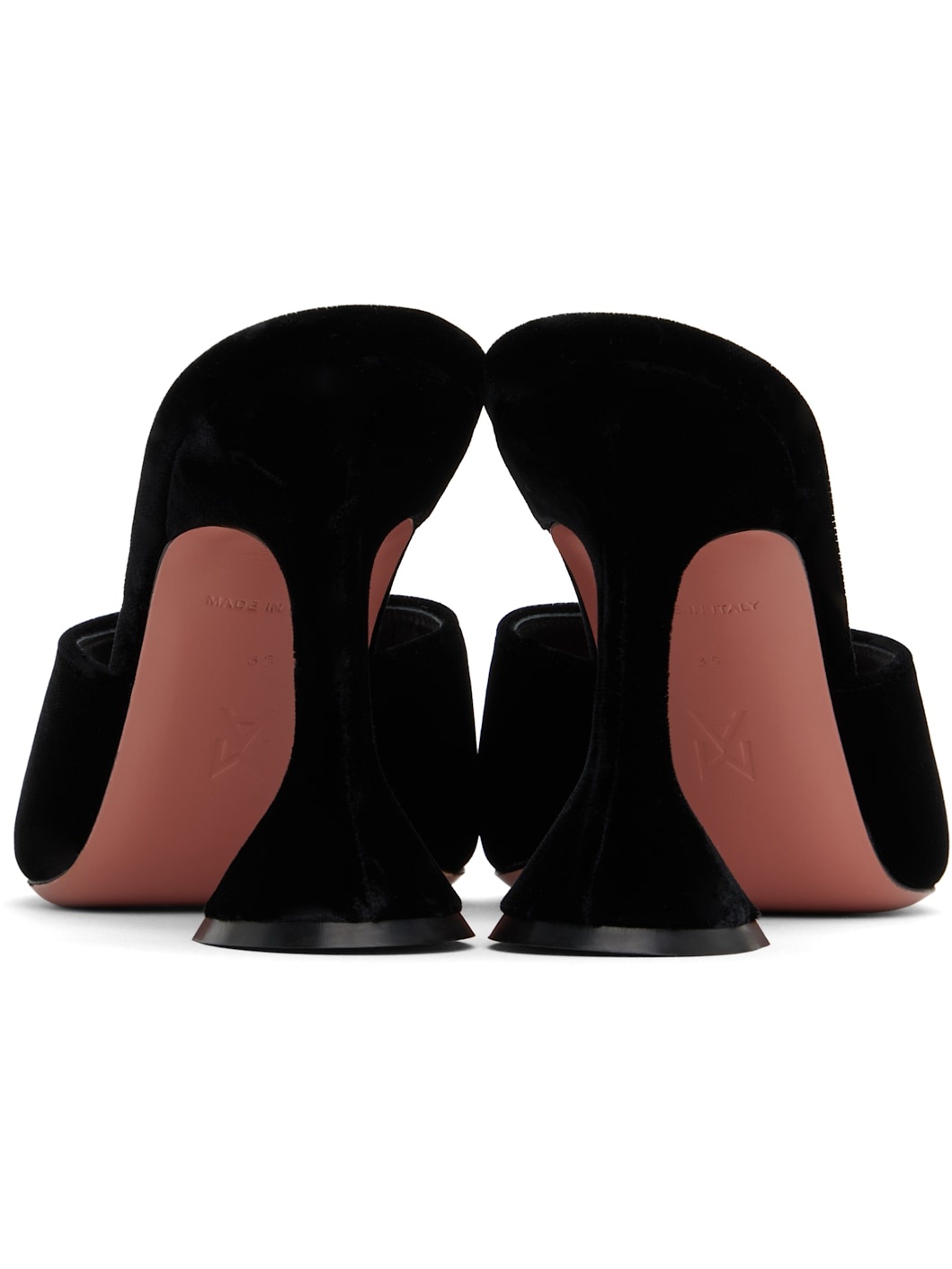 Black Lupita Slipper Heeled Sandals - 2