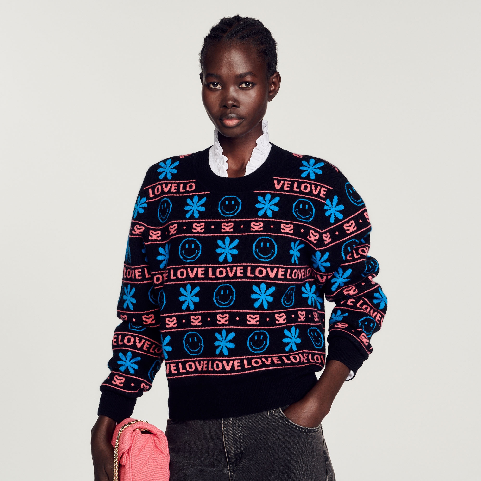 Smiley© jacquard sweater - 5