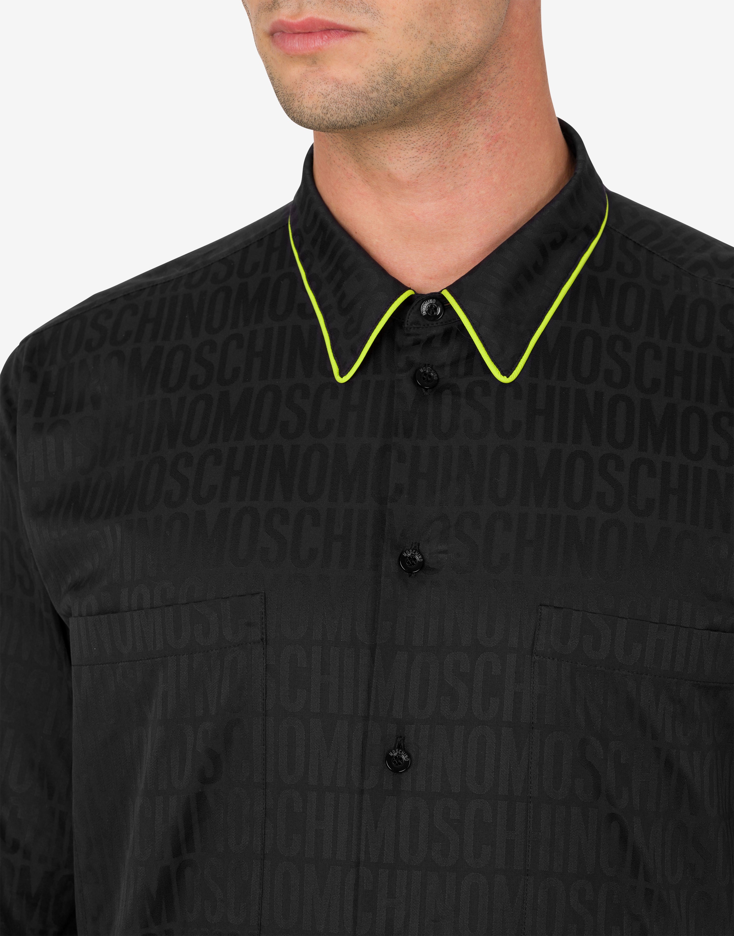 ALLOVER LOGO JACQUARD POPLIN SHIRT - 4