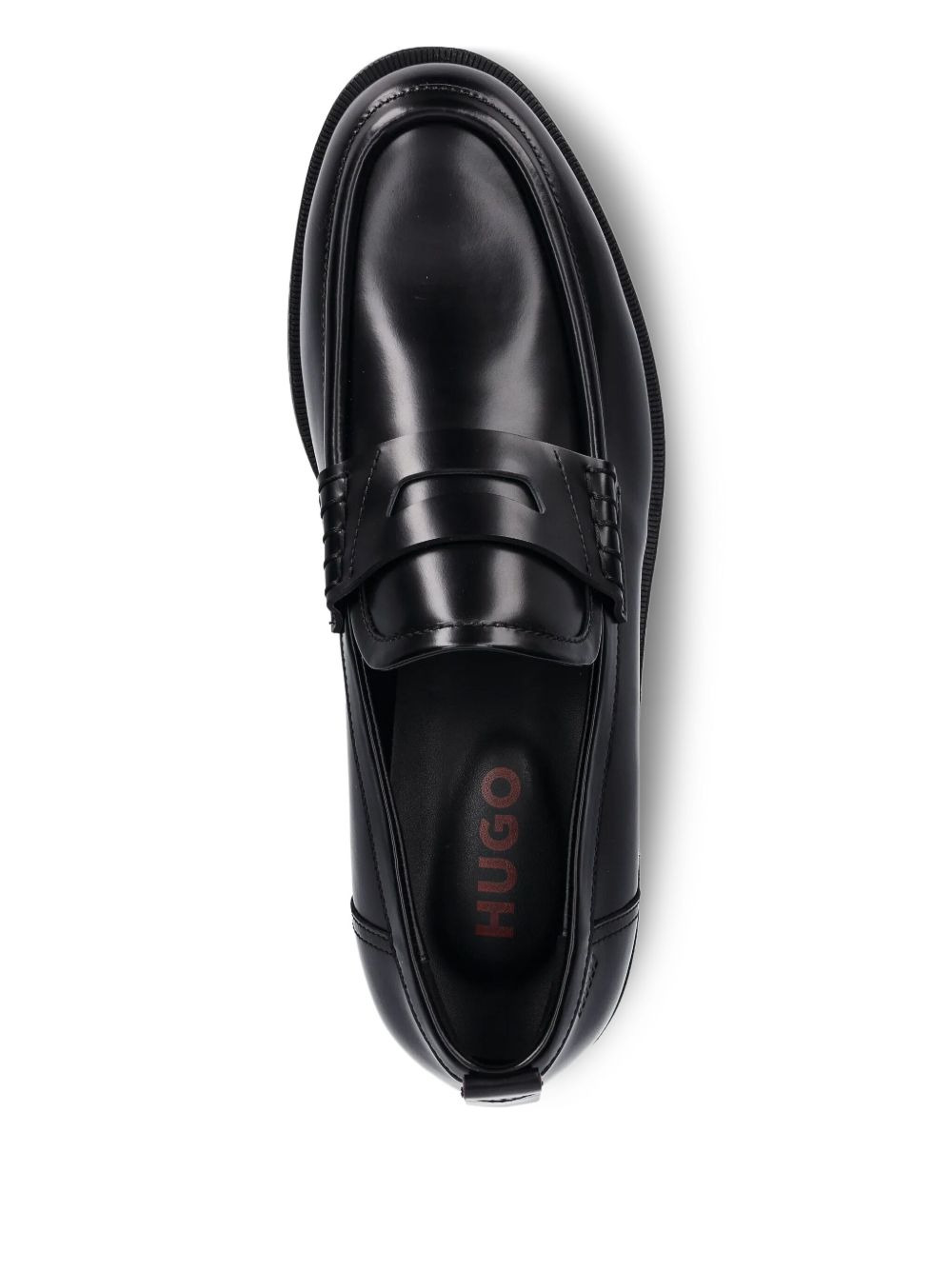 penny-slot leather loafers - 4