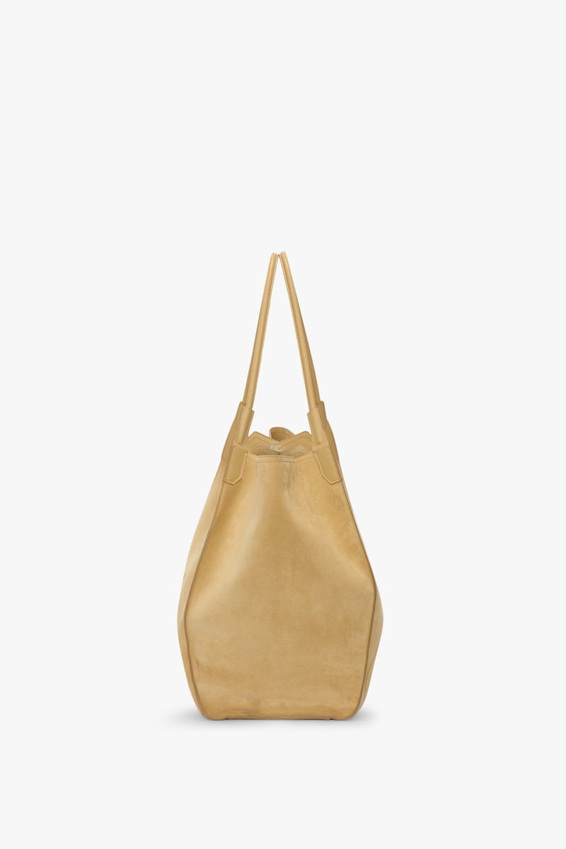 XL Victoria Tote In Sand Suede 4