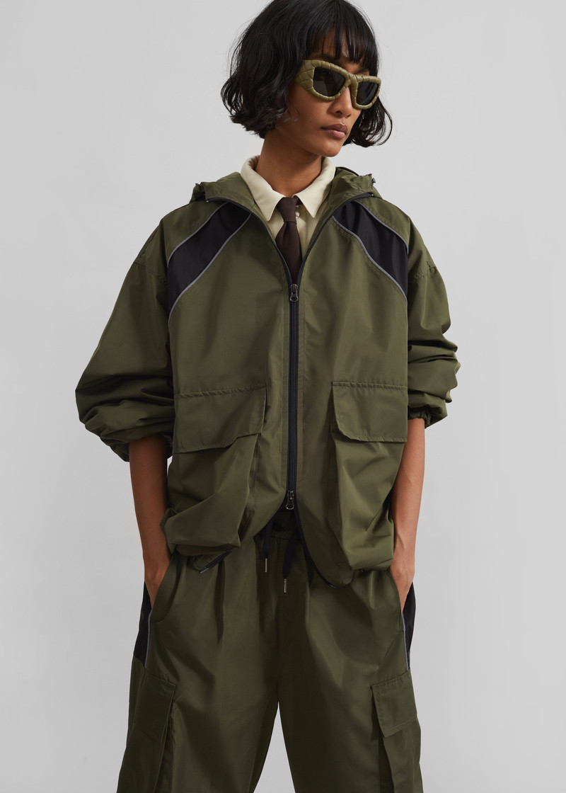 Navan Windbreaker Cargo Jacket - Khaki 6