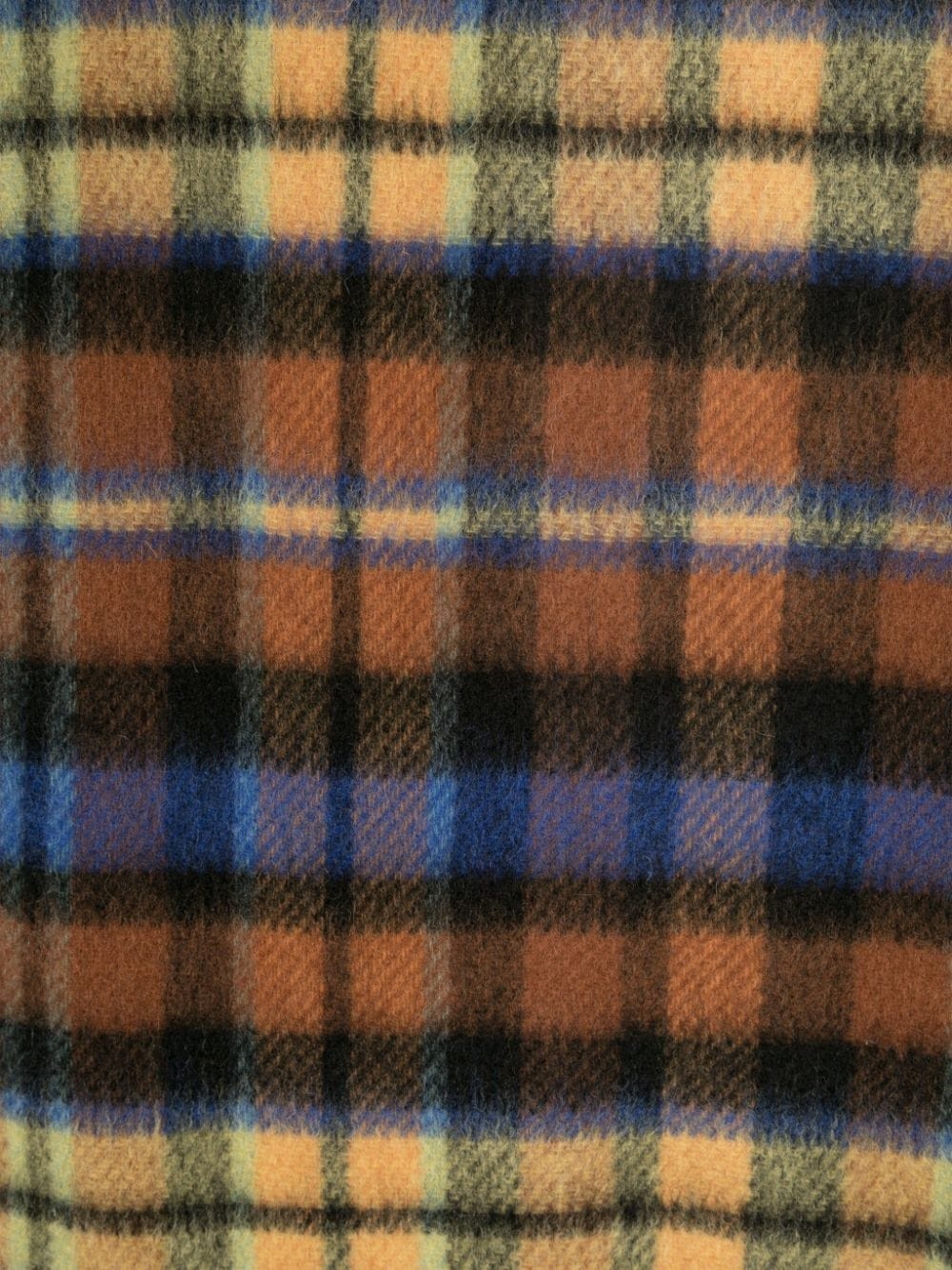 check-print wool scarf - 2