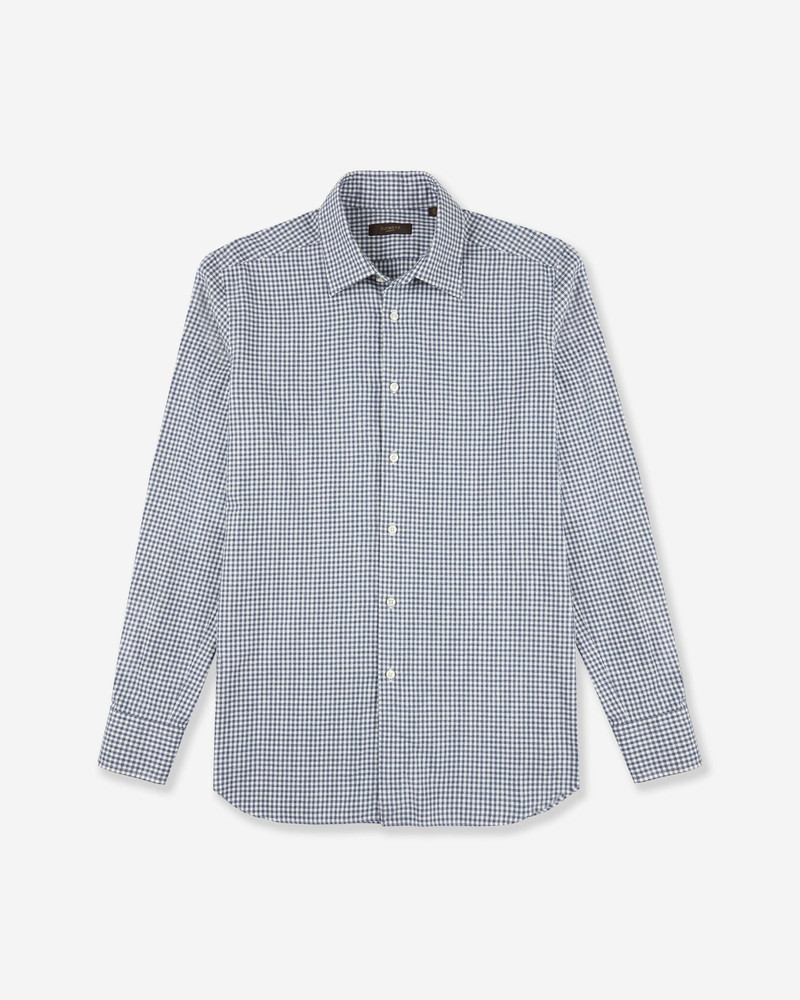 Regular fit cotton flannel shirt 1